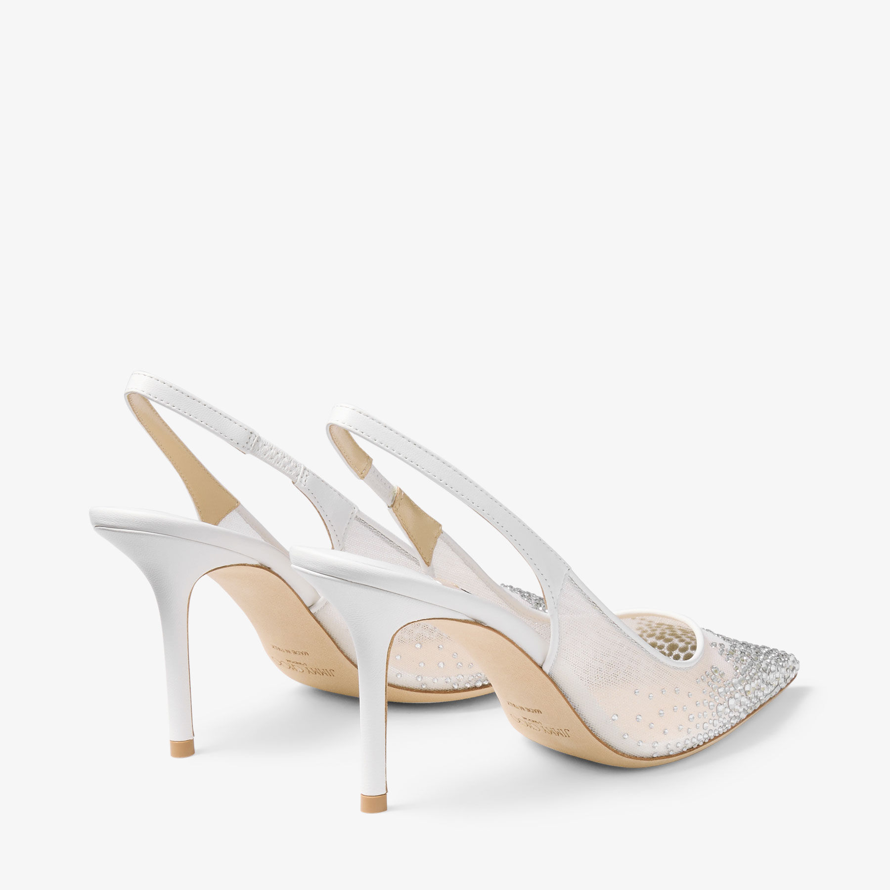 Love Sling Back 85 | White Mesh Slingbacks with Dégradé Galaxy