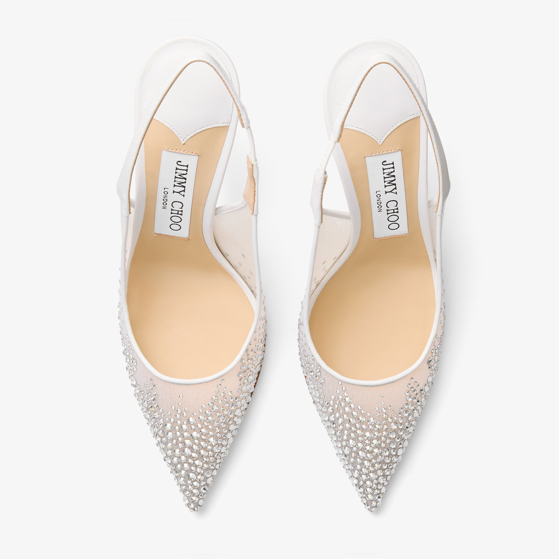 Love Sling Back 85 | White Mesh Slingbacks with Dégradé Galaxy