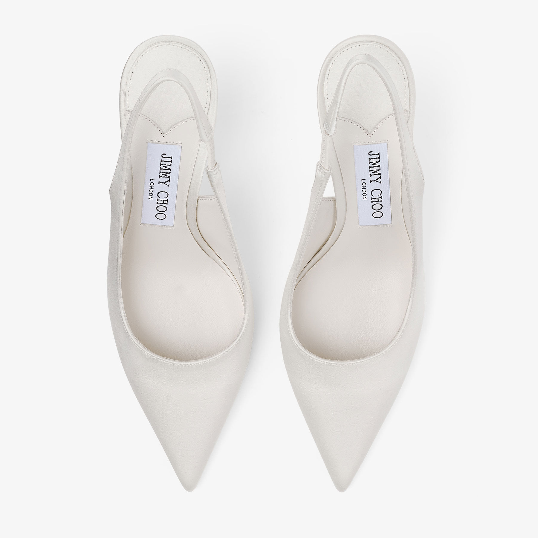 JIMMY CHOO ホワイト ハイヒール　34 Love Sling Back 85 | Ivory Satin Slingbacks | JIMMY CHOO