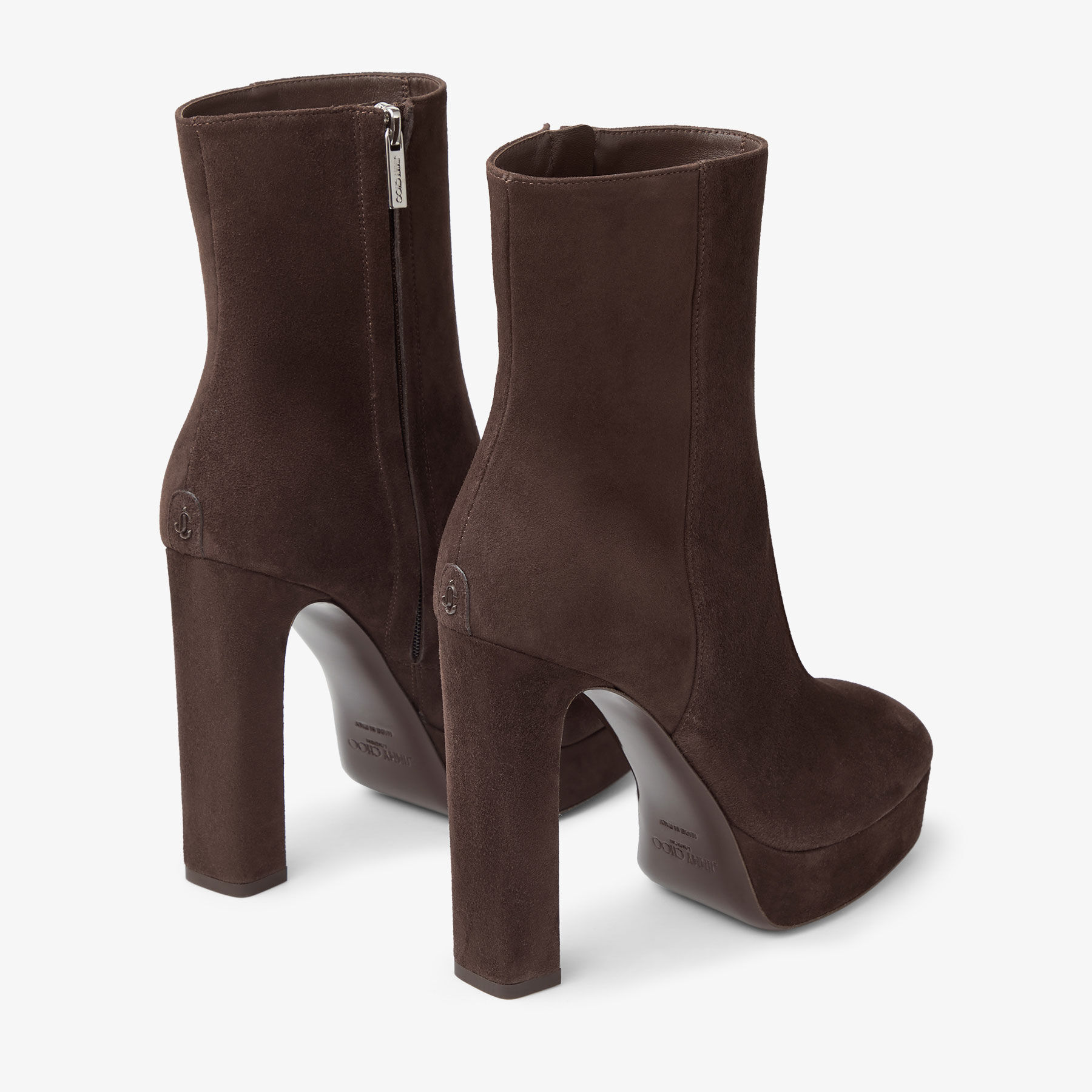 Marene Ankle Boot 120 | Chocolate Suede Pumps | JIMMY CHOO