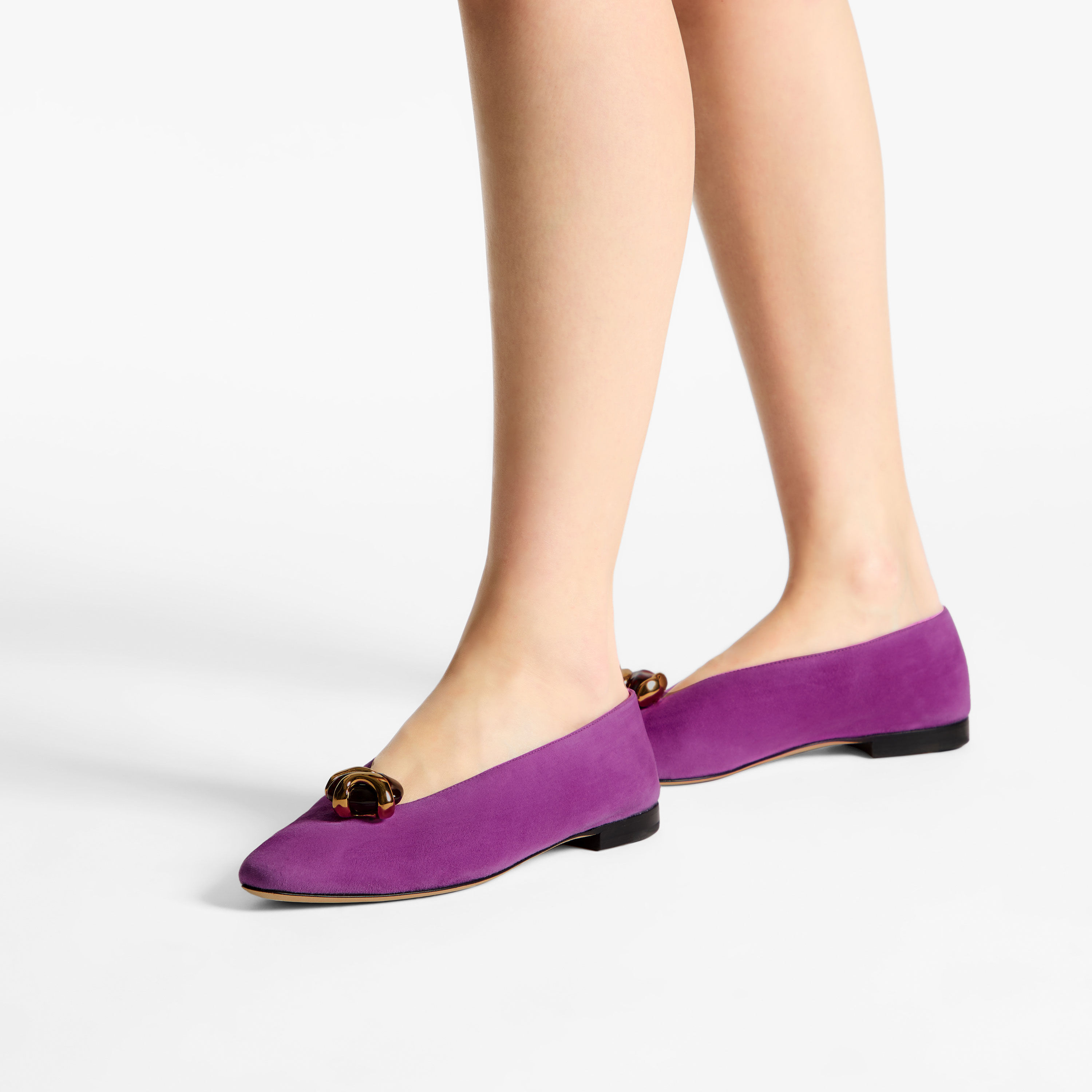 Jimmy Choo Gala Viola Mix フラットパンプス JIMMY CHOO US - Official Site | Luxury Shoes & Accessories