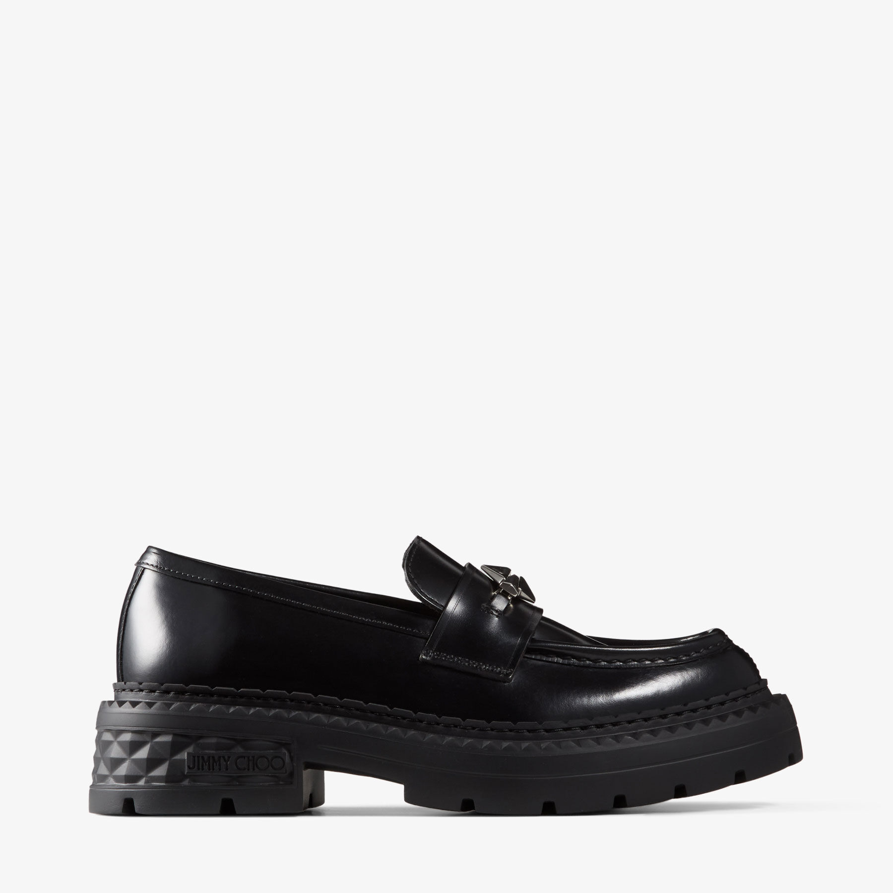お歳暮・冬ギフト特集2024 Marlow Diamond/F | Black Calf Leather Flats | JIMMY CHOO 靴
