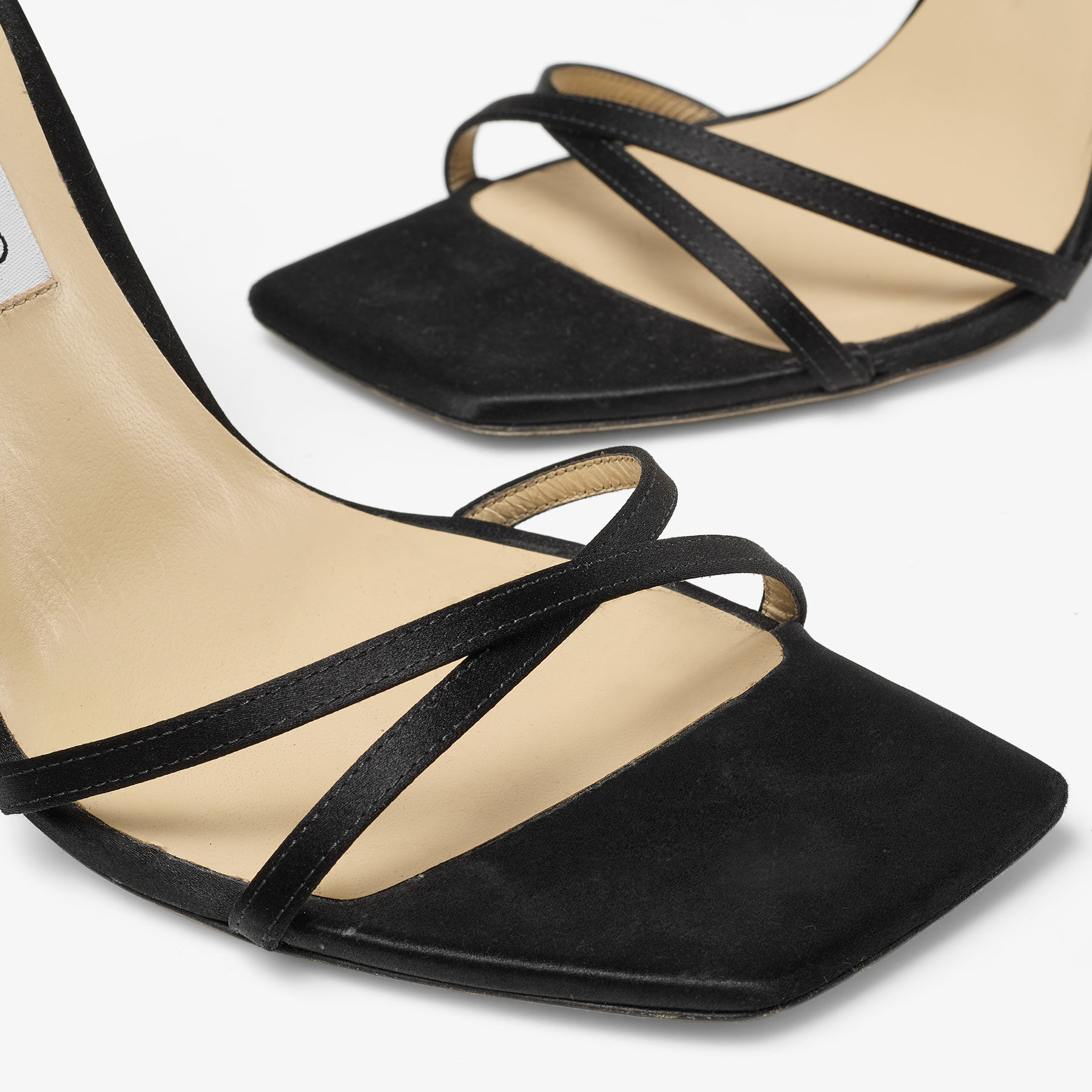 METZ 100 | Black Satin Sandal | JIMMY CHOO US