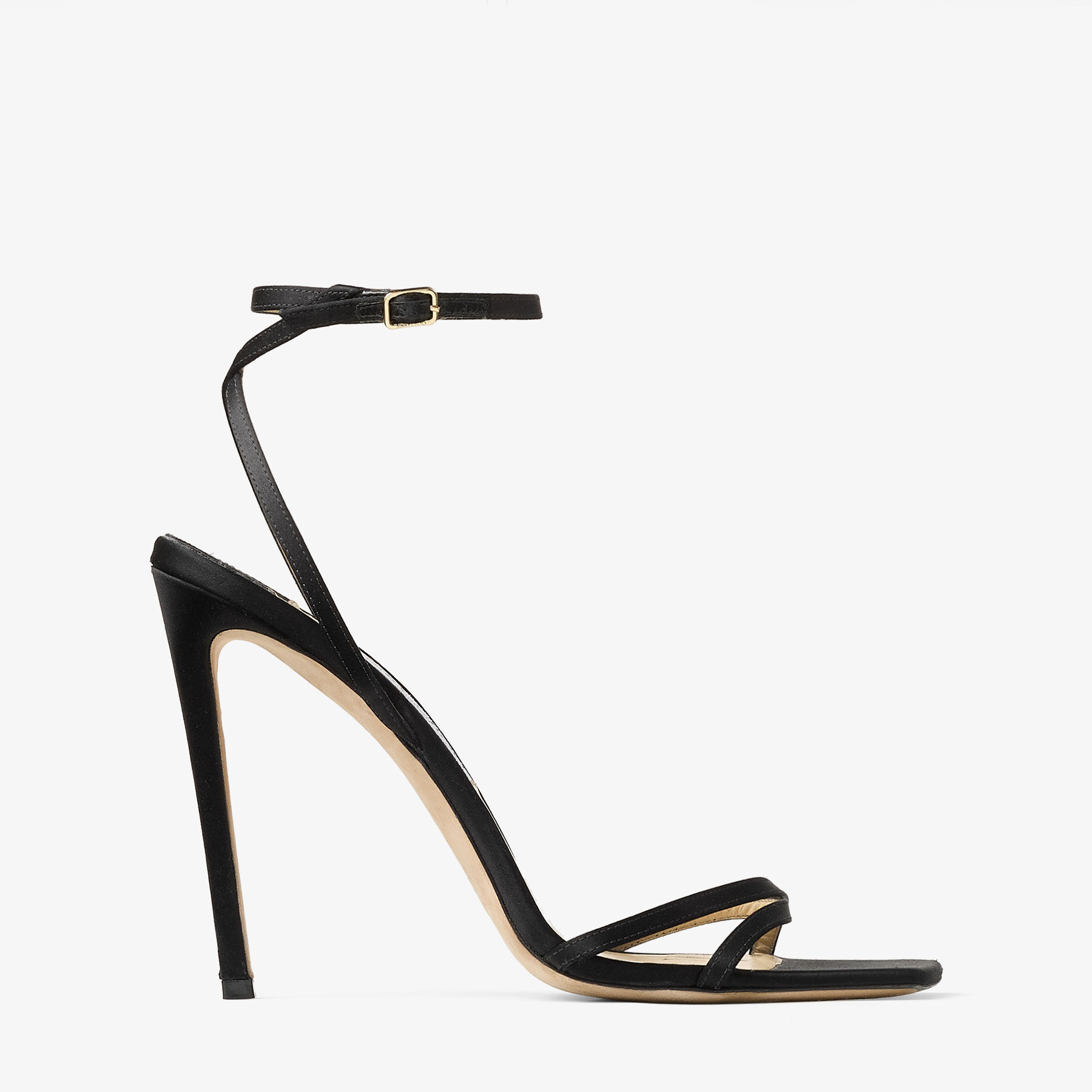 METZ 100 | Black Satin Sandal | JIMMY CHOO US