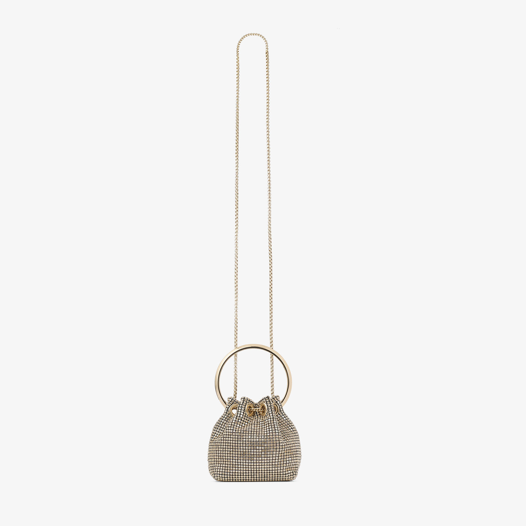 独特な Champagne | Bon Bon Micro Crystal CHOO JIMMY | Bag Mini Mesh ショルダーバッグ