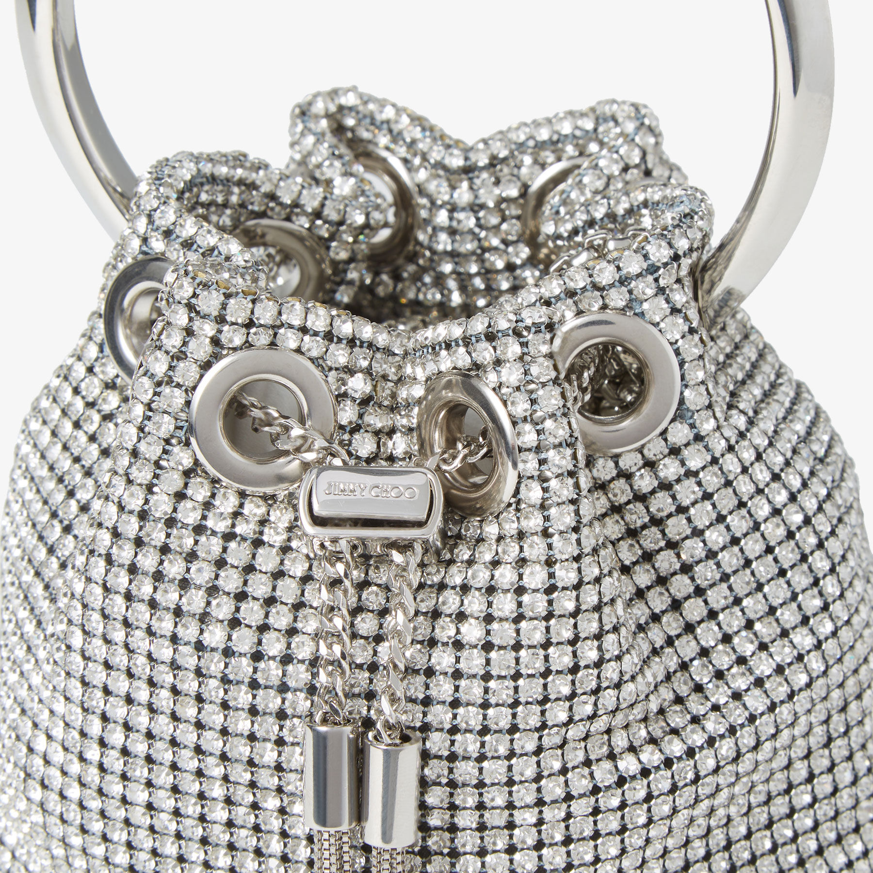 Micro Bon Bon | Silver Vintage Metallic Leather Mini Bag
