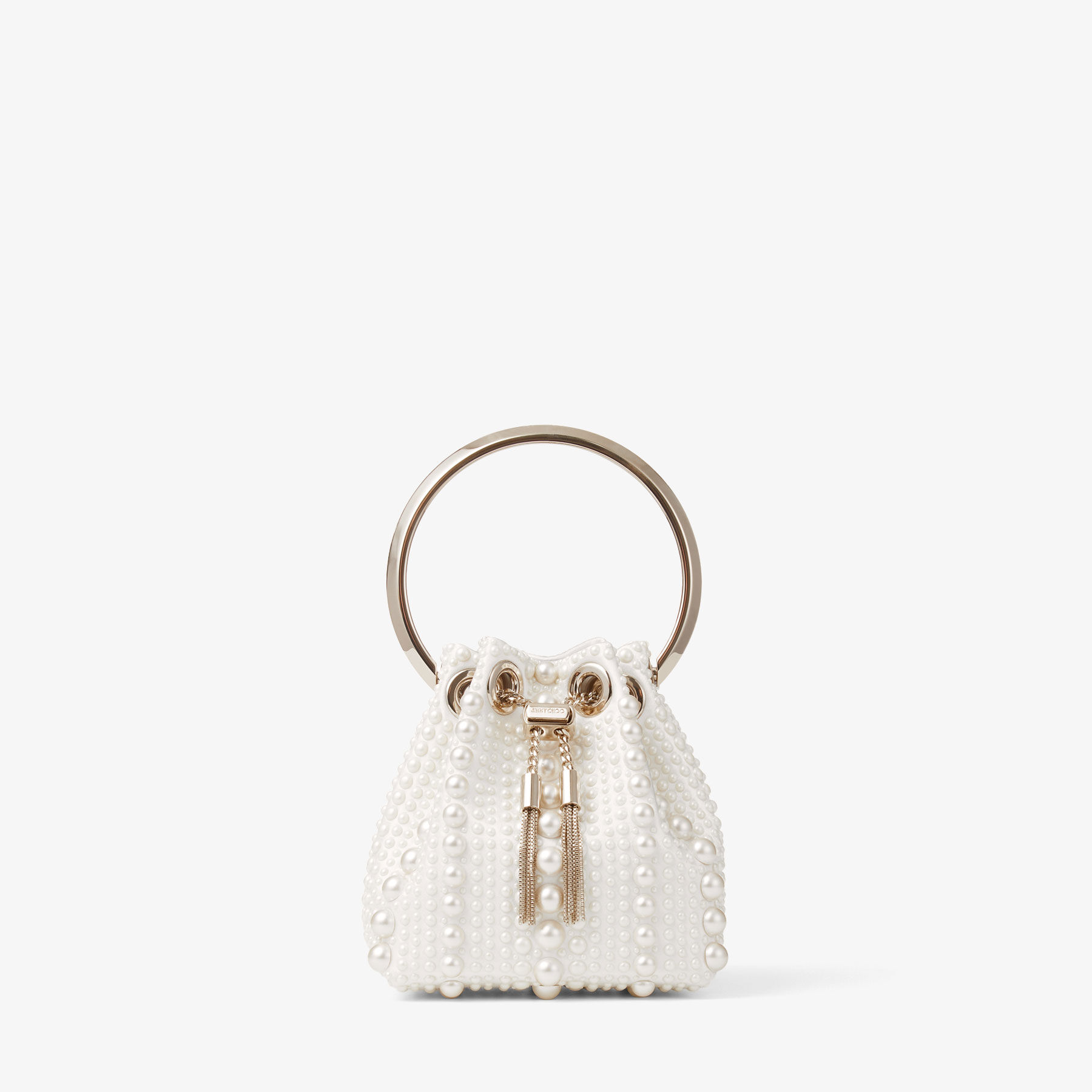 人気 ブランド 服をチェック - 最新トレンドファッション Micro Bon Pearls All-Over with Bag Mini Satin Ivory | Bon バッグ