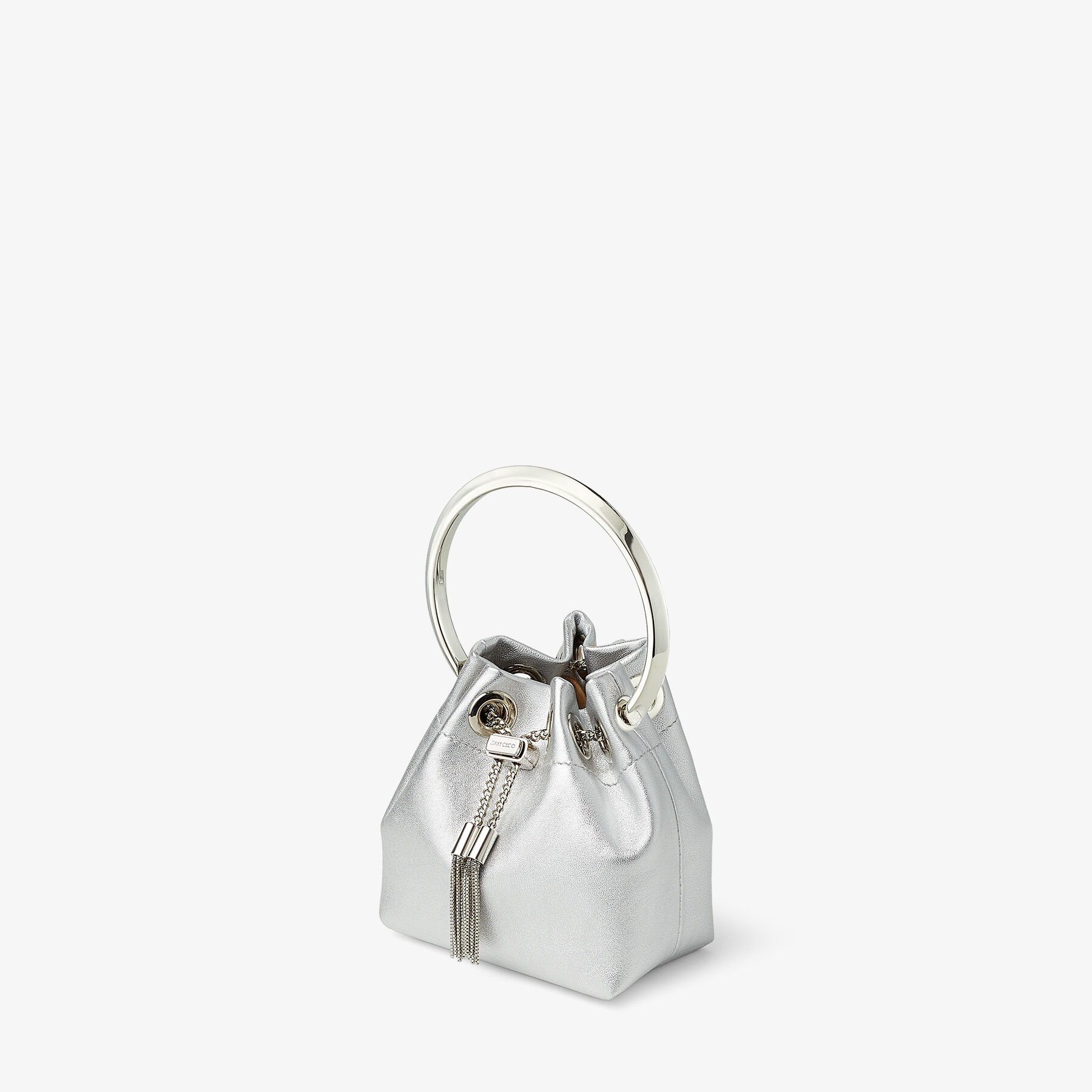 Silver Metallic Nappa Mini Bag | MICRO BON BON | Summer 2022