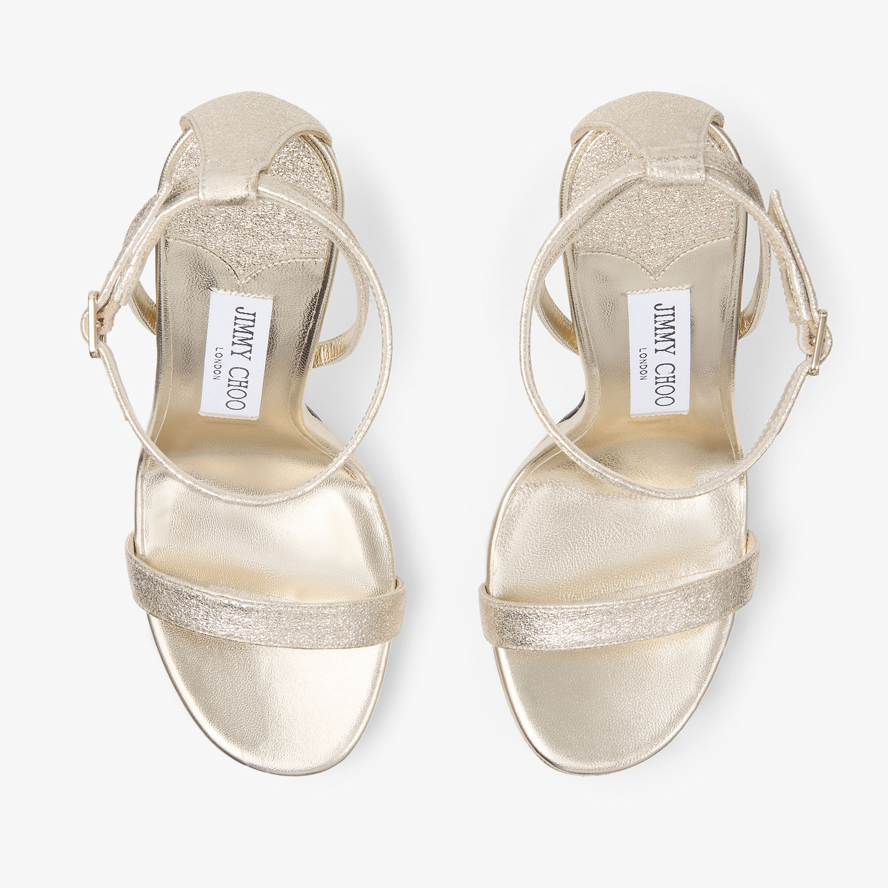ドリ－ムハイ Moza Platform 120 | Platinum Brilliance Fabric Sandals | JIMMY CHOO