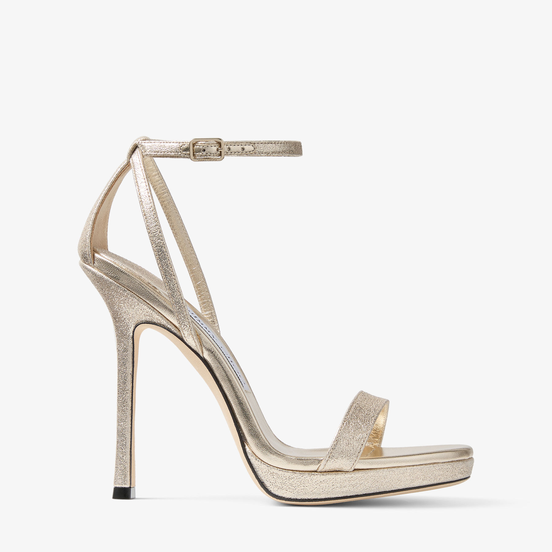 Moza Platform 120 | Platinum Brilliance Fabric Sandals | JIMMY CHOO
