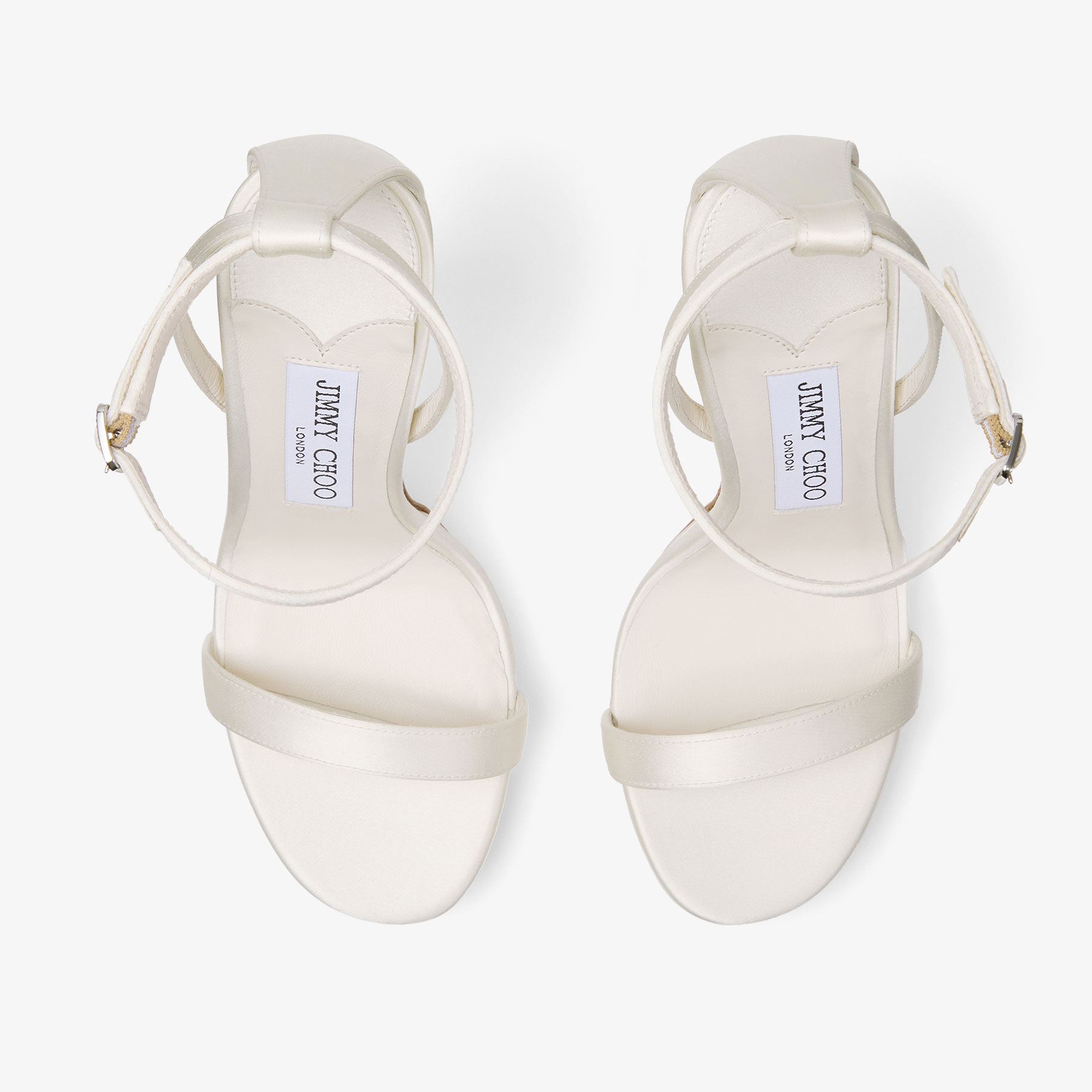Moza Platform 120 | Ivory Satin Sandals | JIMMY CHOO
