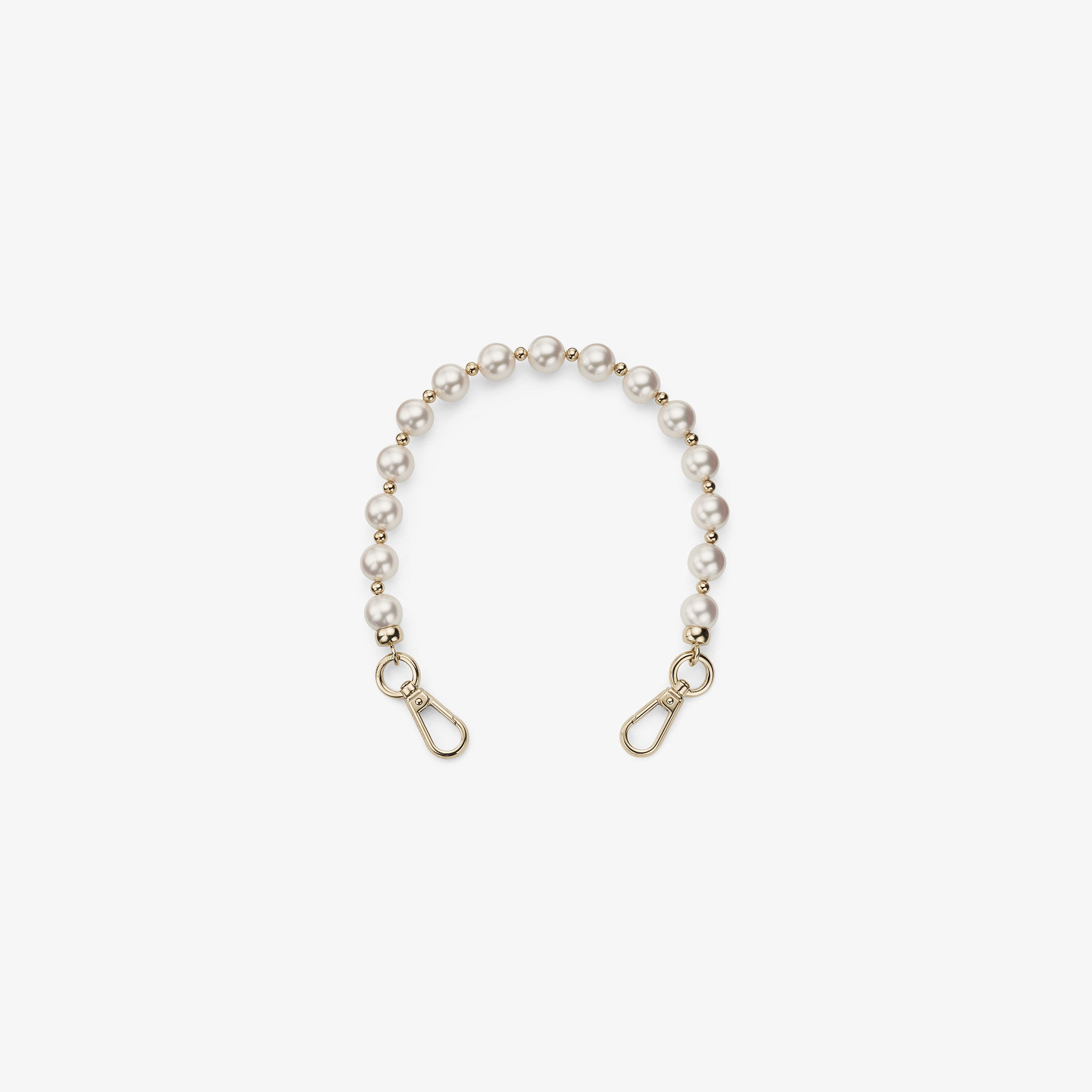 Multipearl Strap Charm |Latte JC Pearl Charm with Beads | JIMMY CHOO