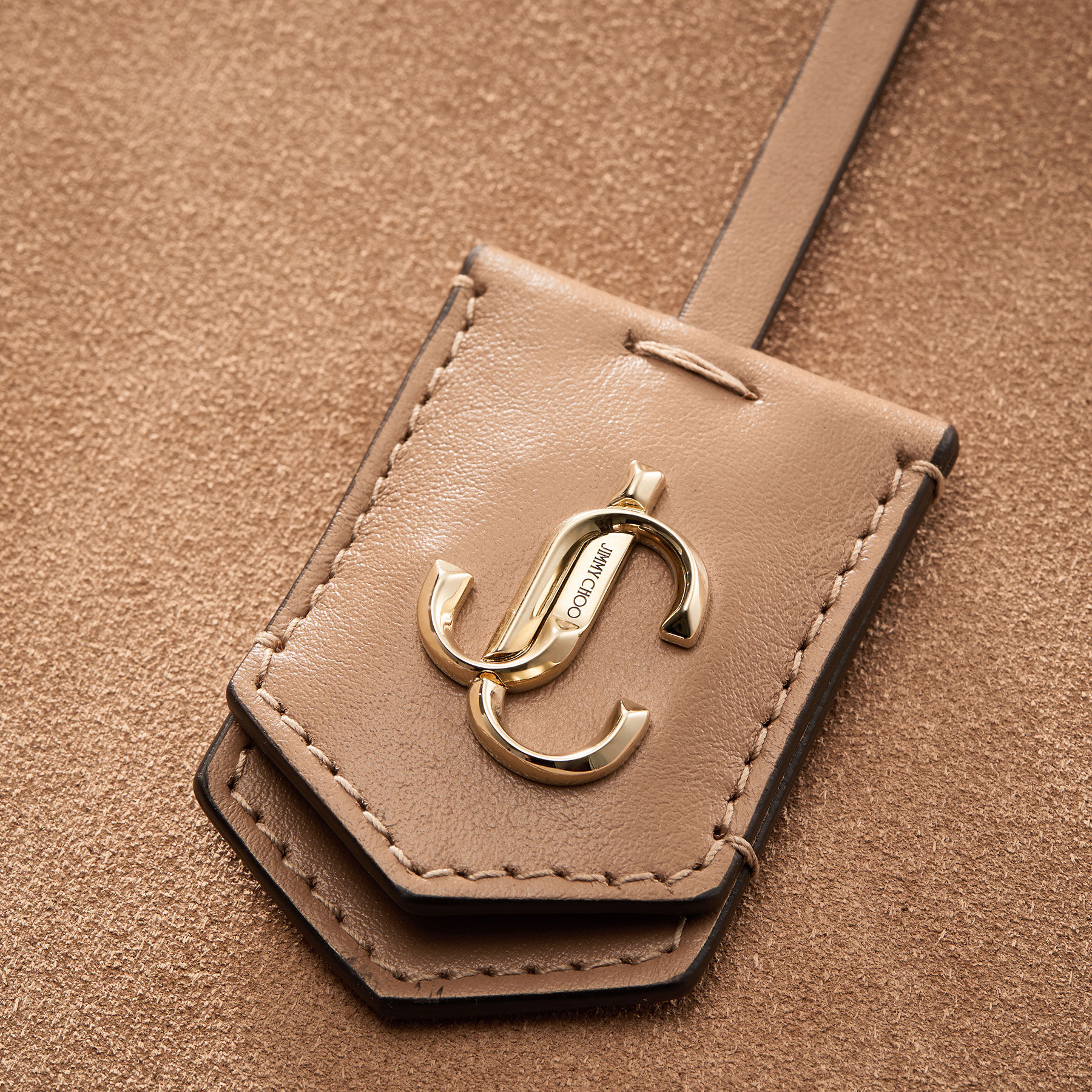 Nine2Five East-West | Toffee Suede Tote Handbag | JIMMY CHOO