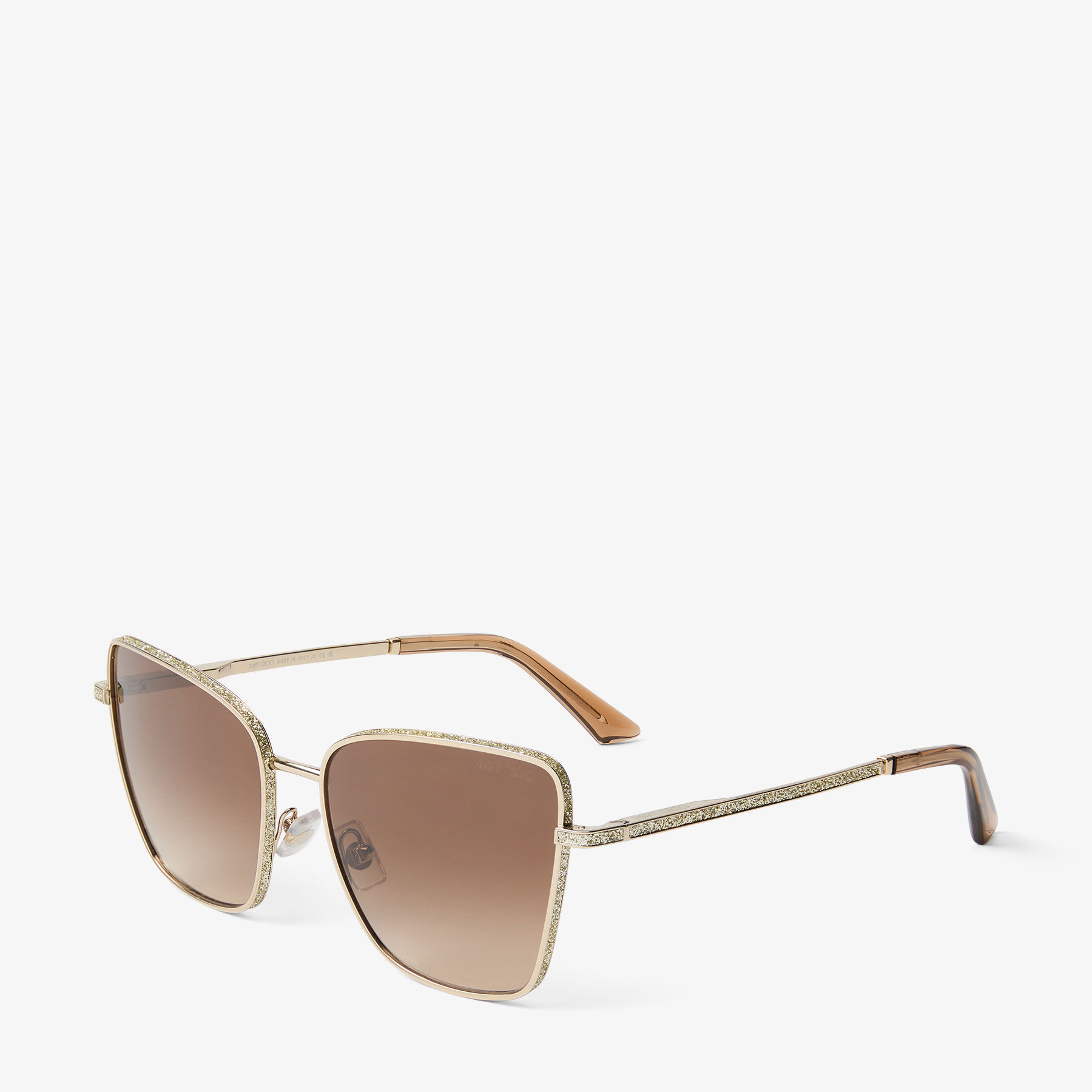 サンルミエ Orli | Pale Gold Square Sunglasses | JIMMY CHOO