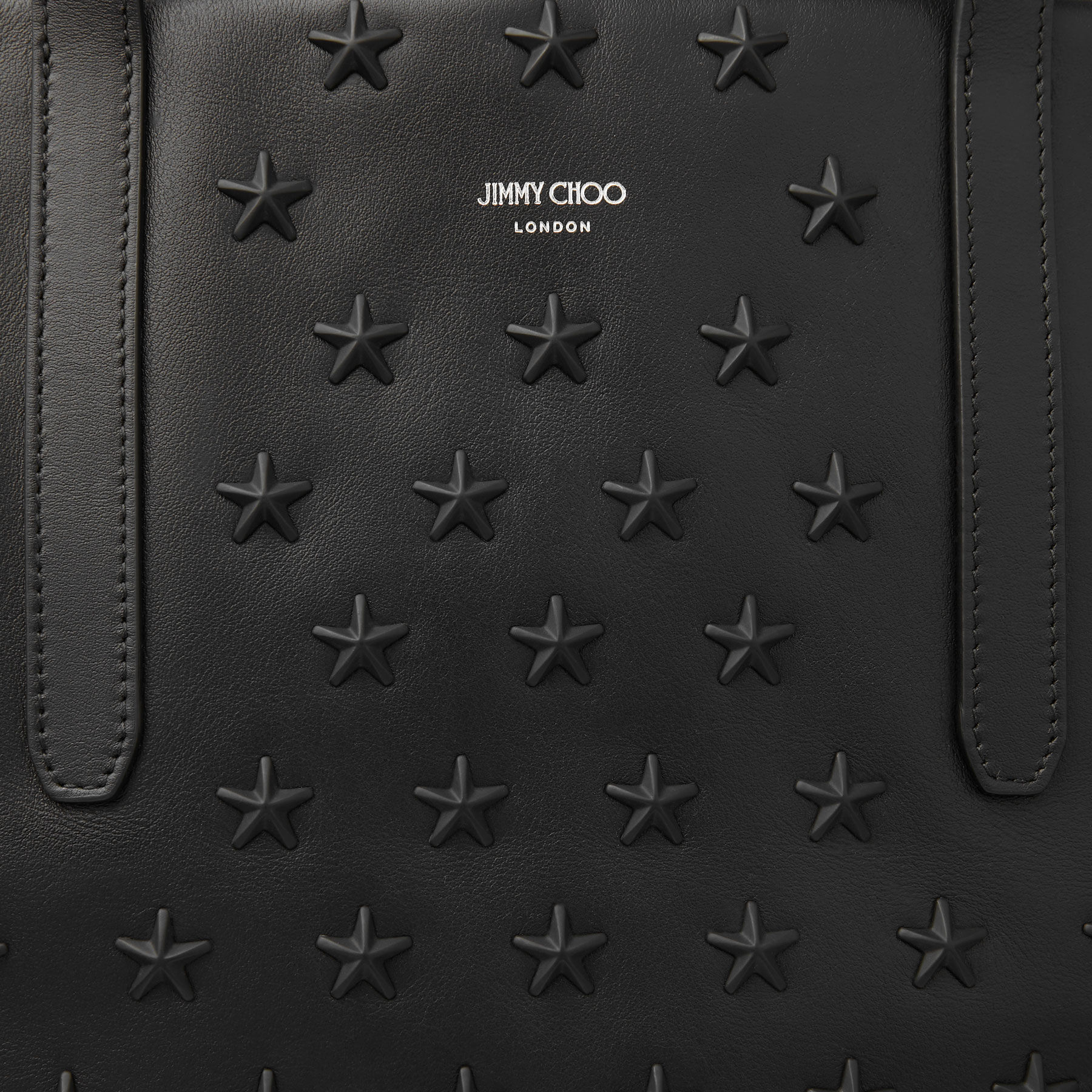 PIMLICO/S N/S | Black Leather Tote Bag with Stars | Autumn