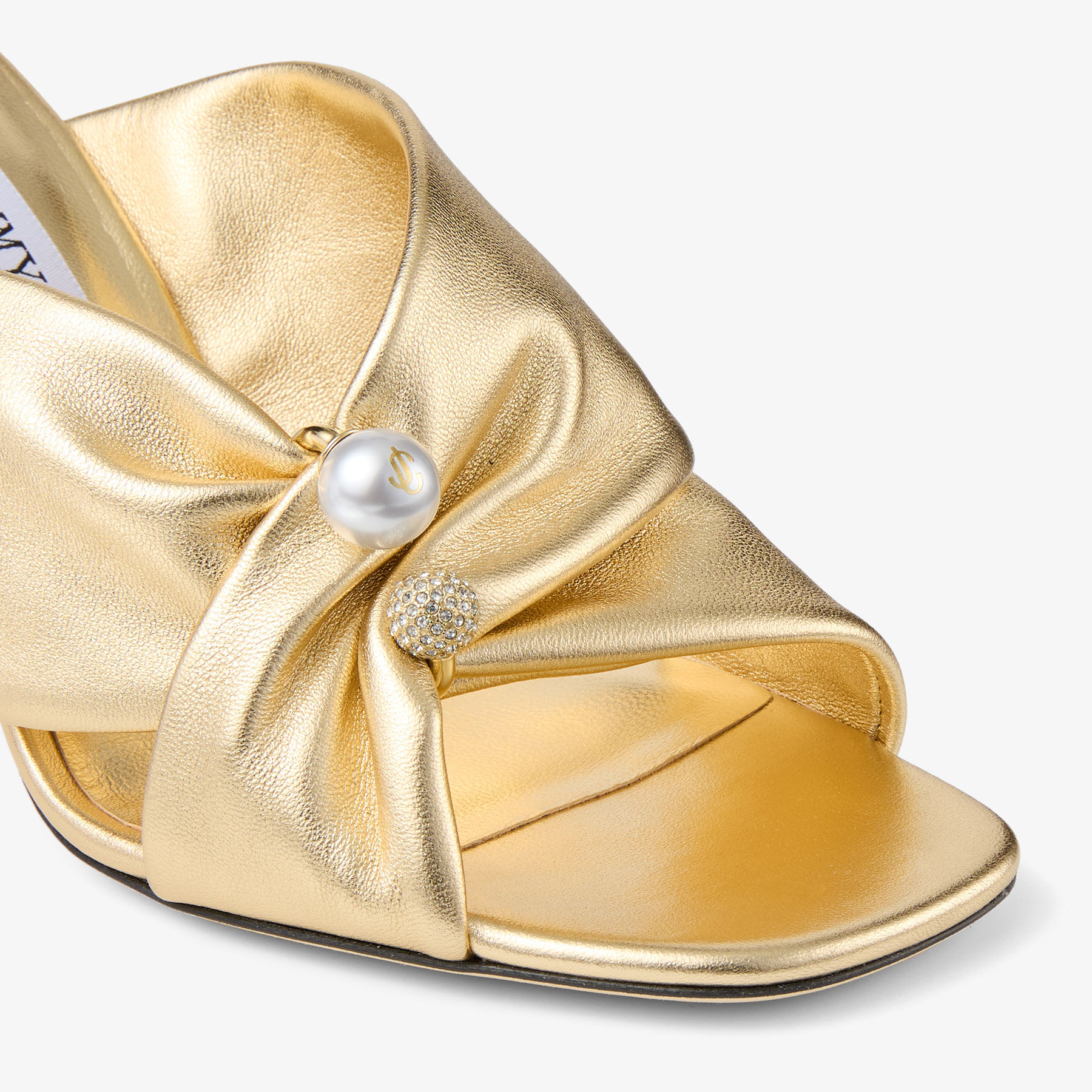 Rafi 85 | Gold Metallic Nappa Leather Sandals | JIMMY CHOO