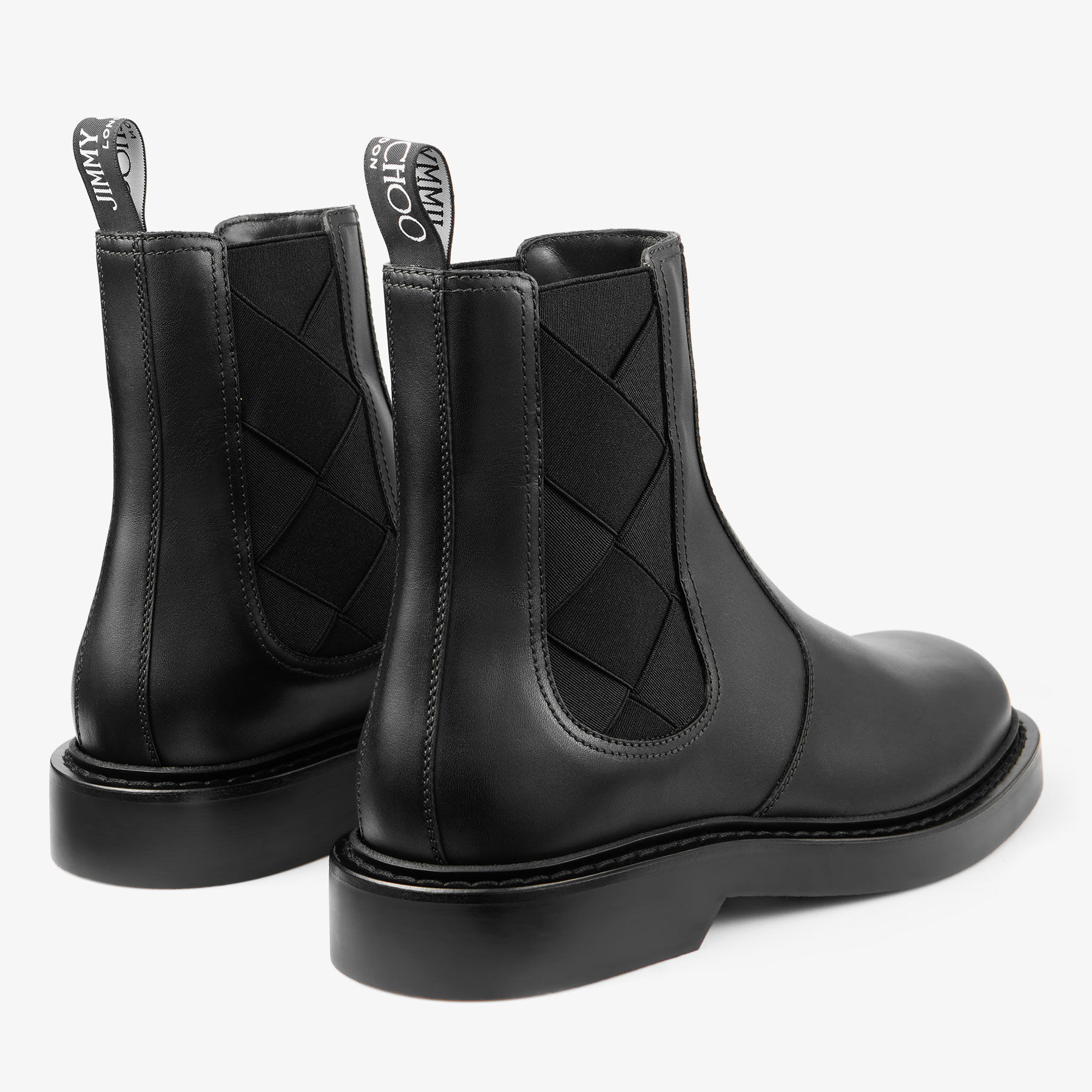 Jimmy Choo ブラック シアリング エシュブーツ JIMMY CHOO（ジミーチュウ） ショートブーツ エンジニアブーツ