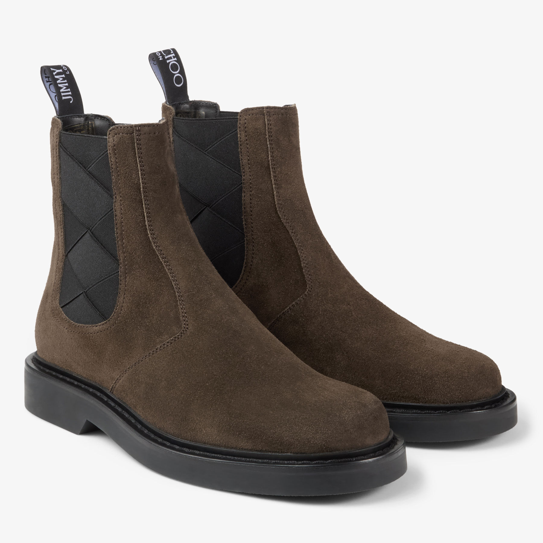 Reggie Chelsea Boot | Umber Velvet Suede Chelsea Boots | JIMMY CHOO US