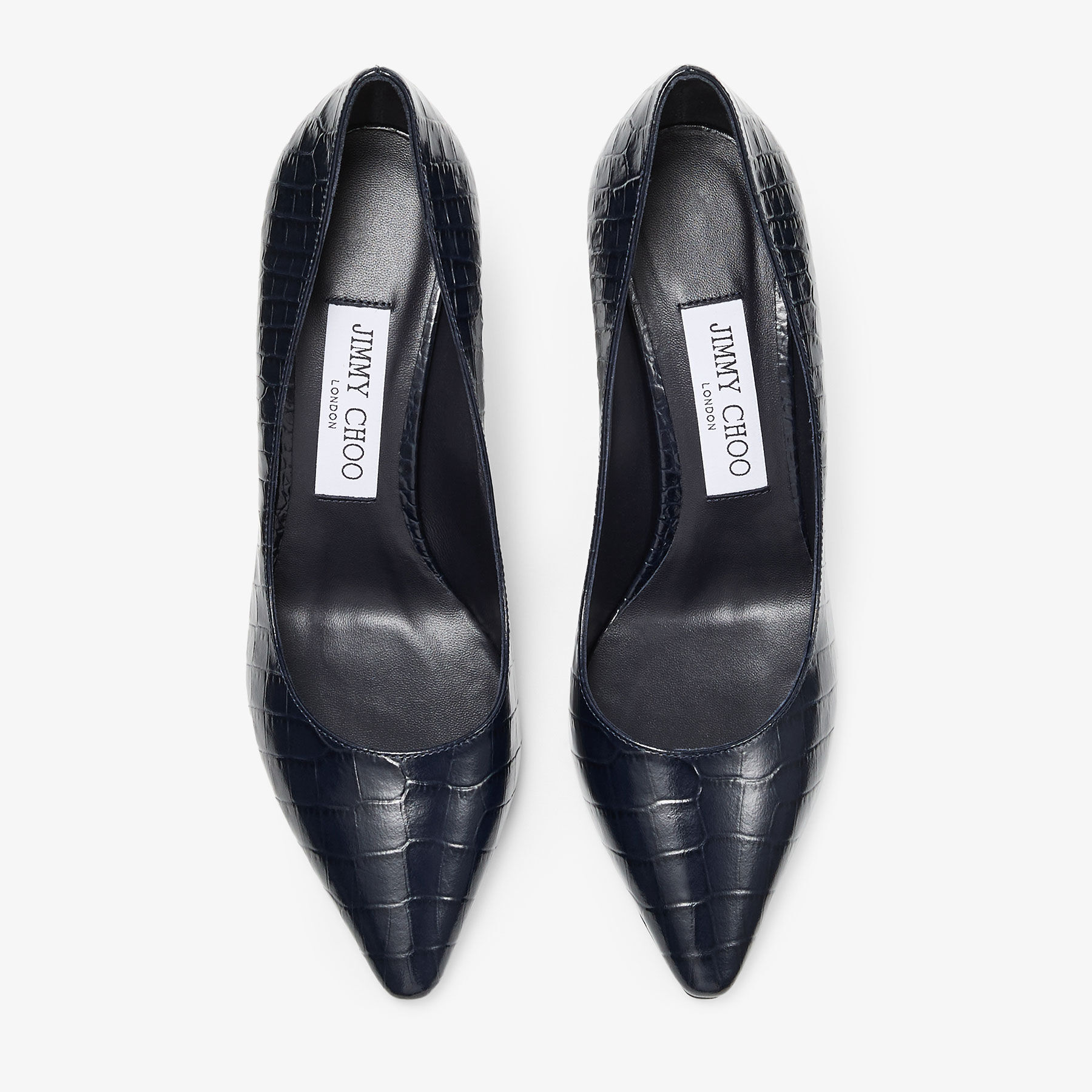 Romy 85 | Marine Croc Embossed Leather Pumps | JIMMY CHOO