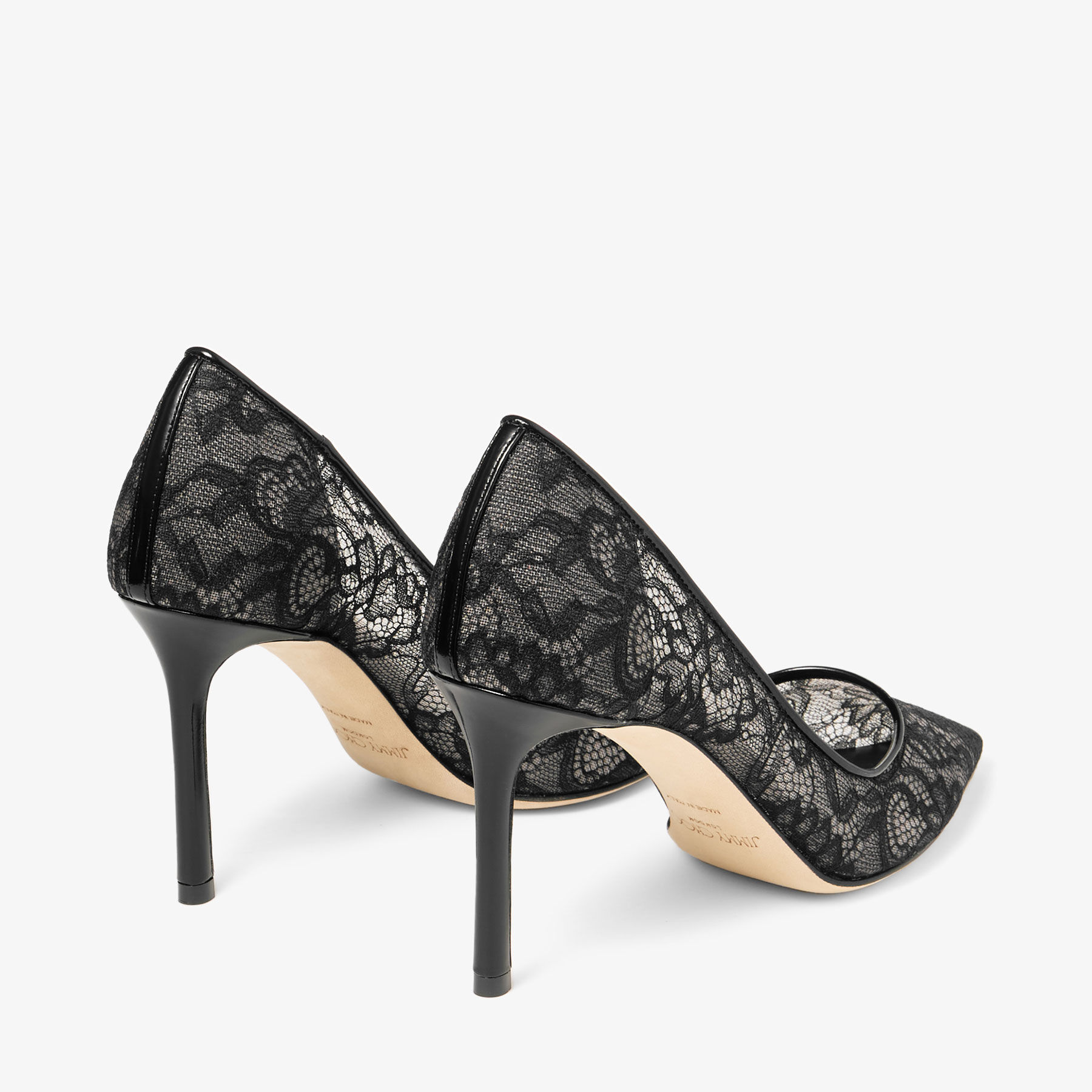 Romy 85 | Black Jimmy Choo Lace Pumps | JIMMY CHOO