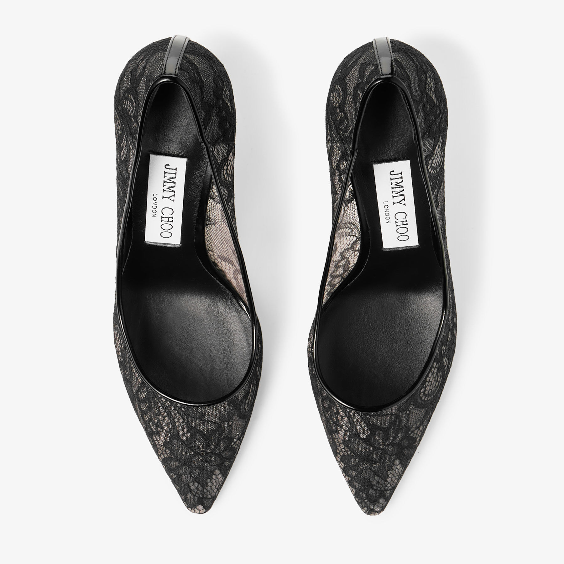 Romy 85 | Black Jimmy Choo Lace Pumps | JIMMY CHOO