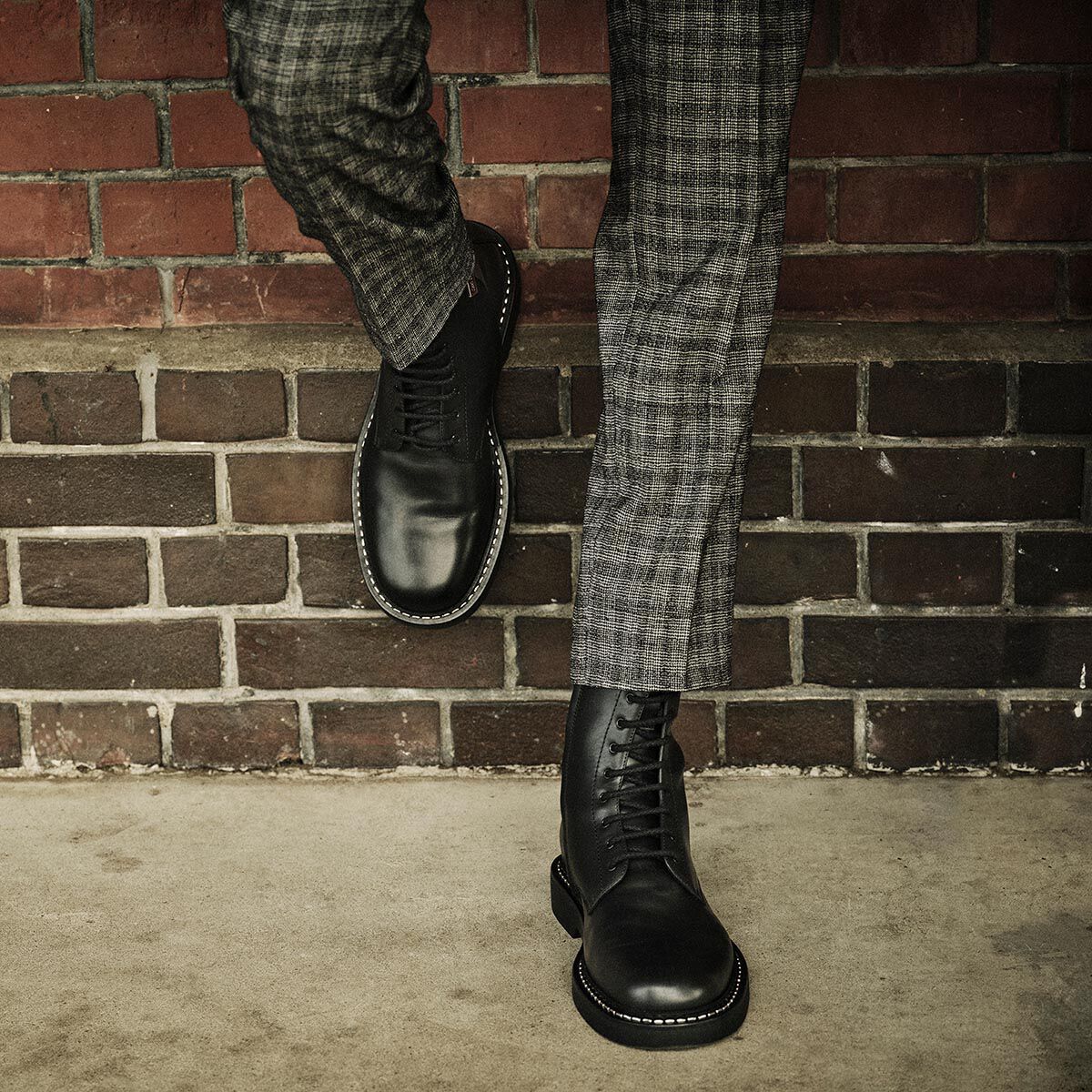 JimmySea　REMEDY Classic BLACK BOX SET ② Black leather heeled Chelsea boot