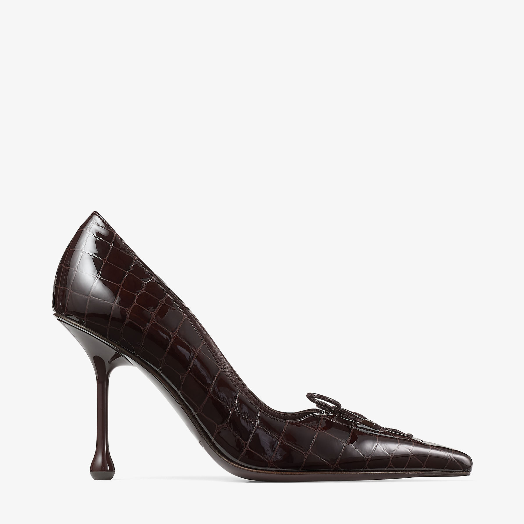 Scarlett 95 | Sambuco Shiny Croc Embossed Leather Pumps | JIMMY CHOO