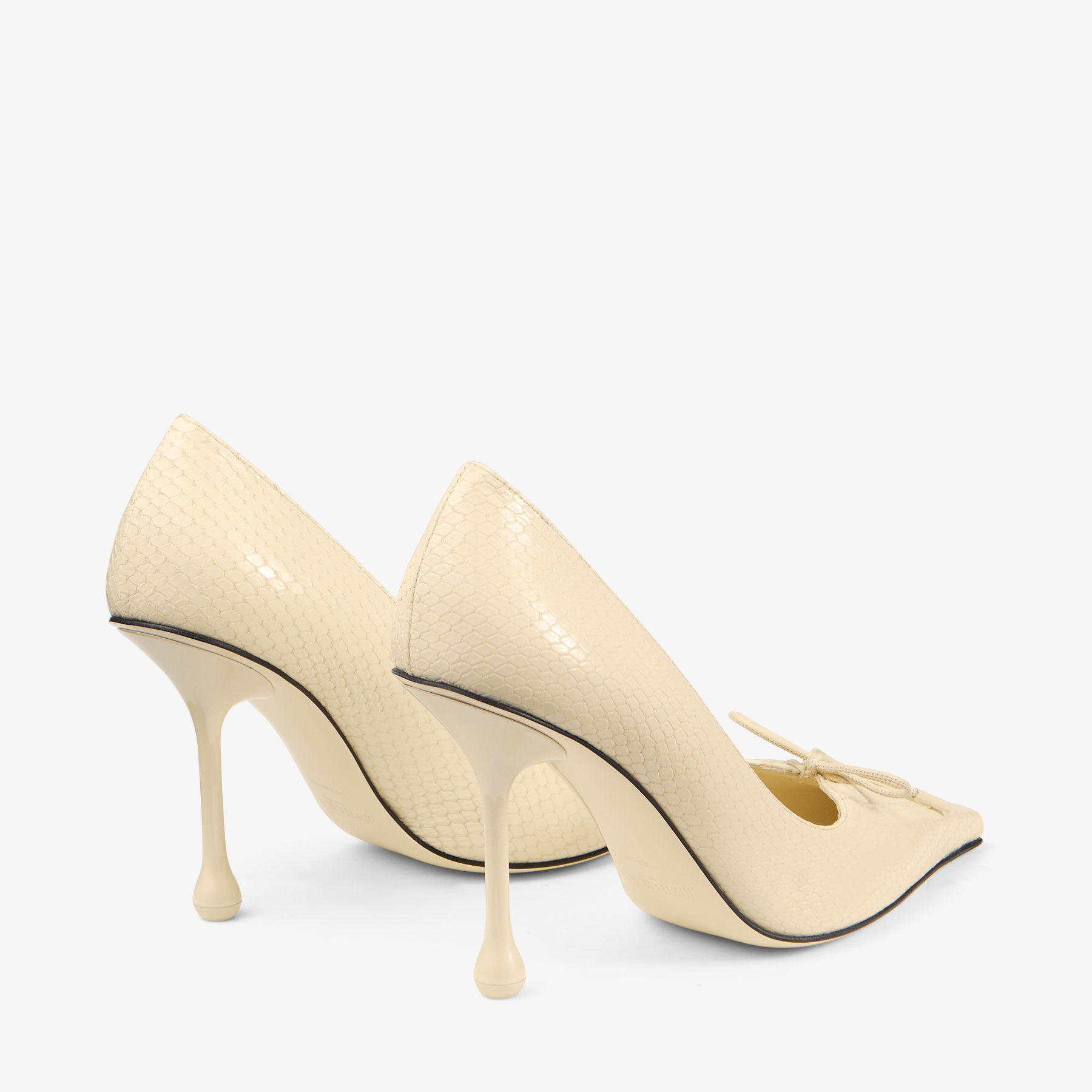 Scarlett 95 | Buttermilk Elaphe Printed Leather Pumps | JIMMY CHOO