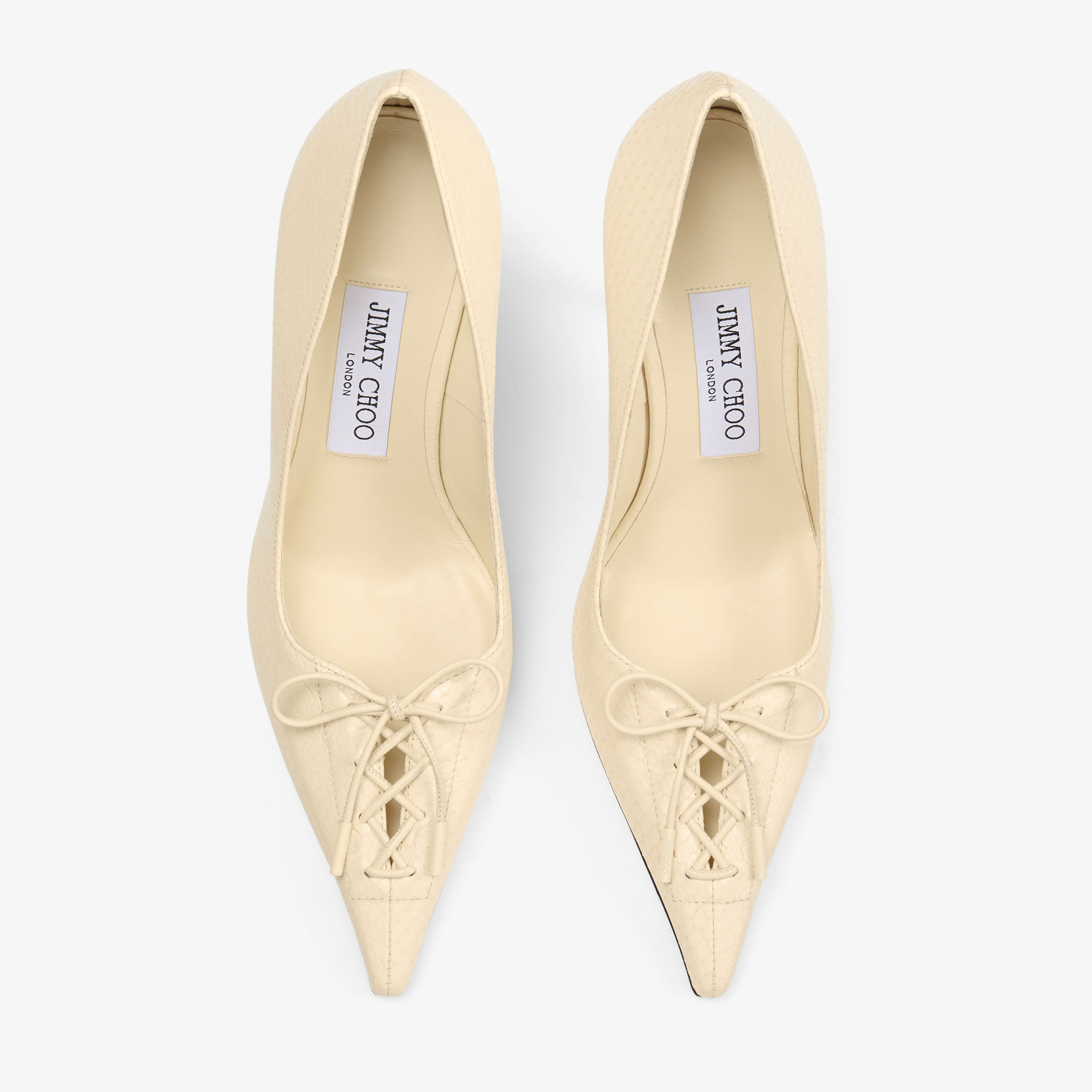 Scarlett 95 | Buttermilk Elaphe Printed Leather Pumps Scarlett 95 | Buttermilk Elaphe Printed Leather Pumps