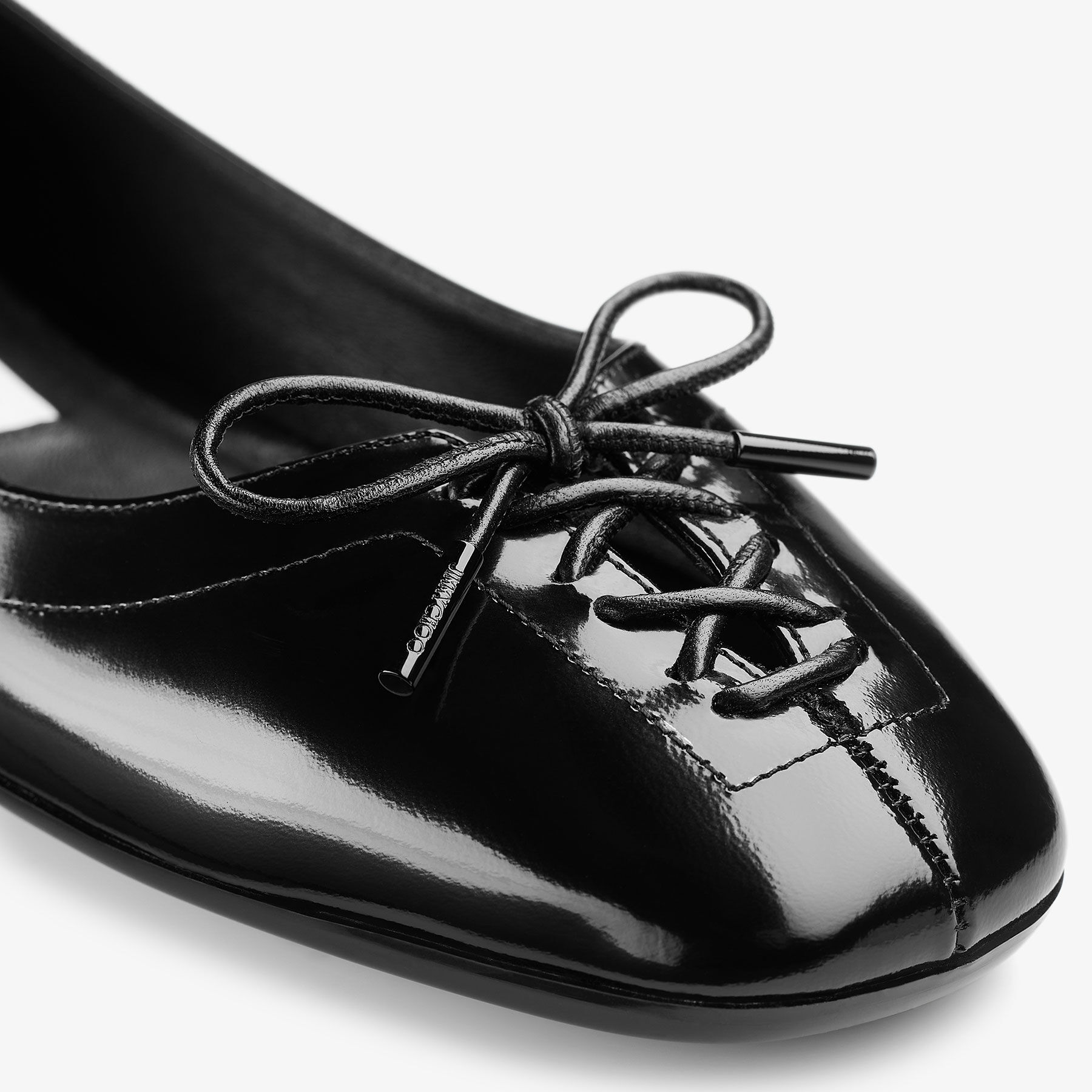 Scarlett Ballerina | Black Soft Spazzolato Ballerina Flats | JIMMY