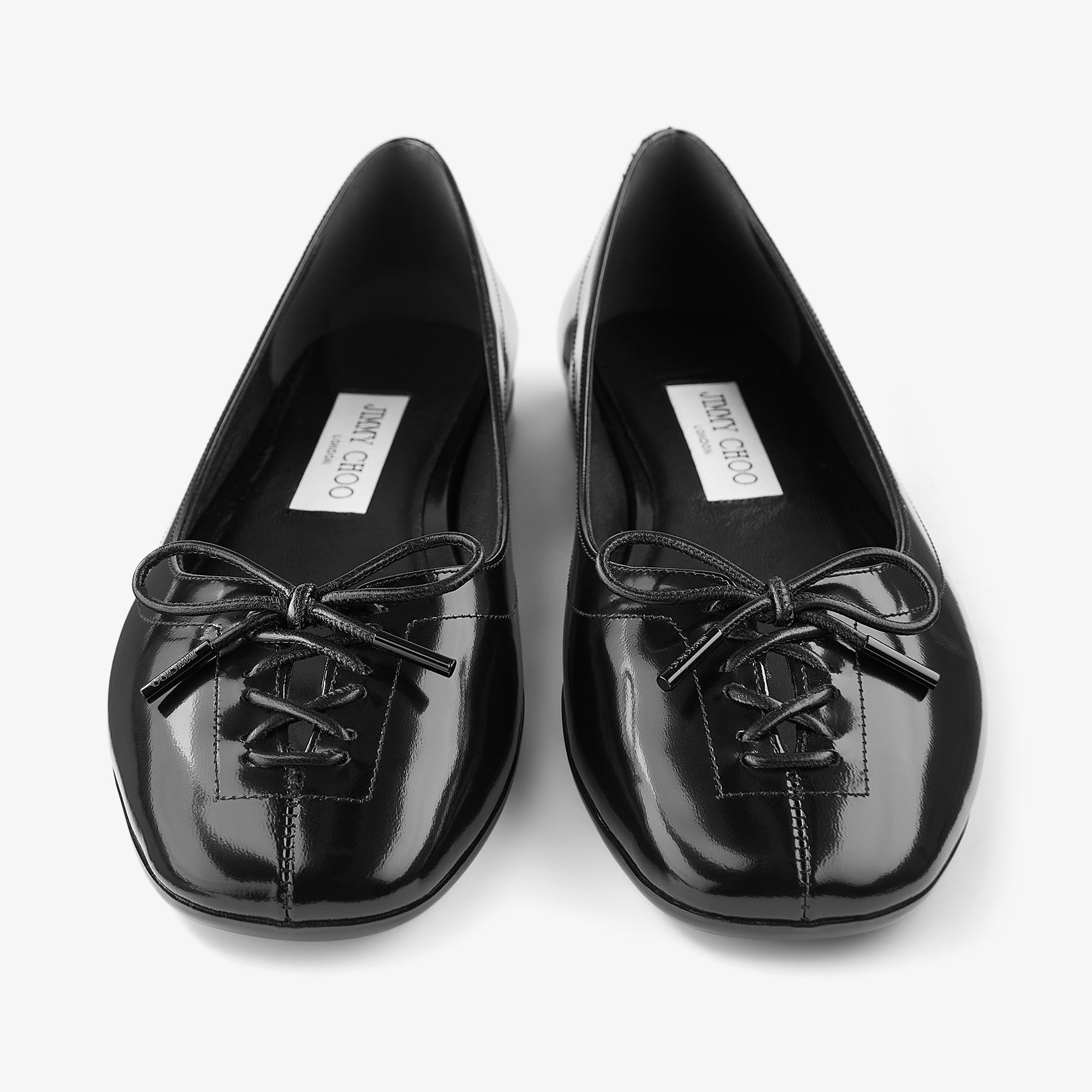 Scarlett Ballerina | Black Soft Spazzolato Ballerina Flats | JIMMY