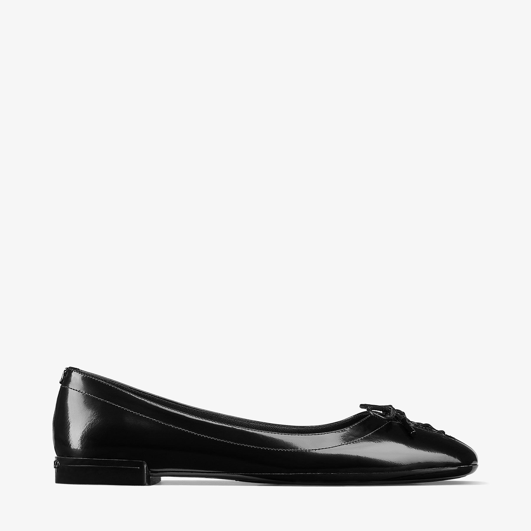 Scarlett Ballerina | Black Soft Spazzolato Ballerina Flats | JIMMY