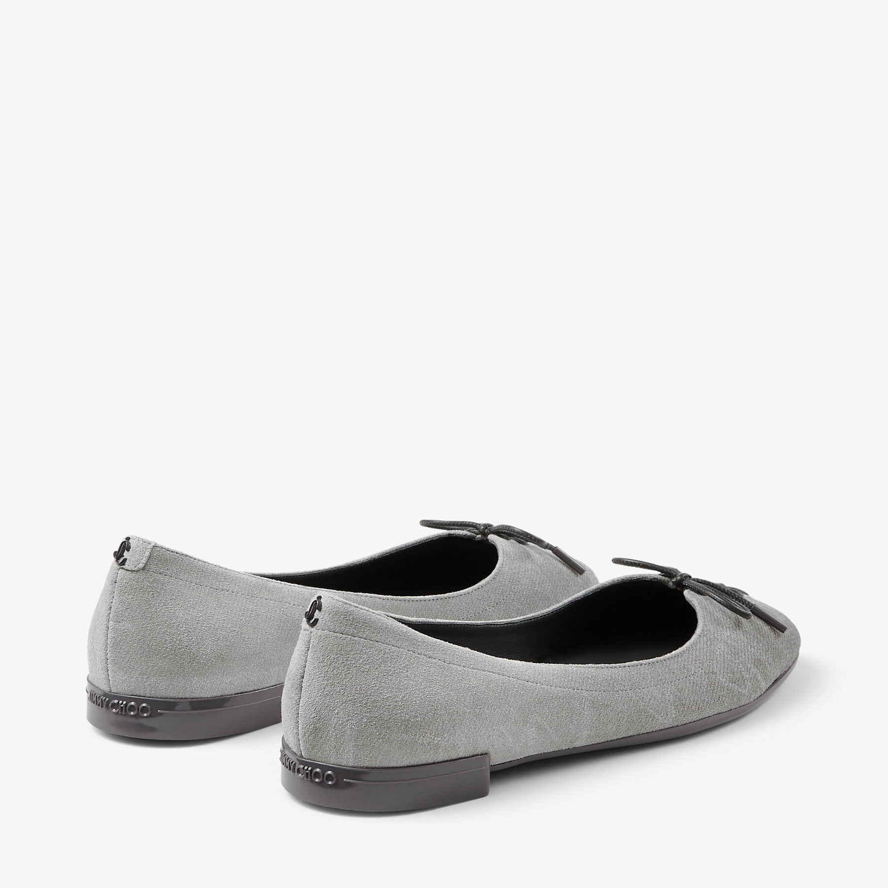 Scarlett Ballerina | Dove Suede Denim Ballerina Flats | JIMMY CHOO