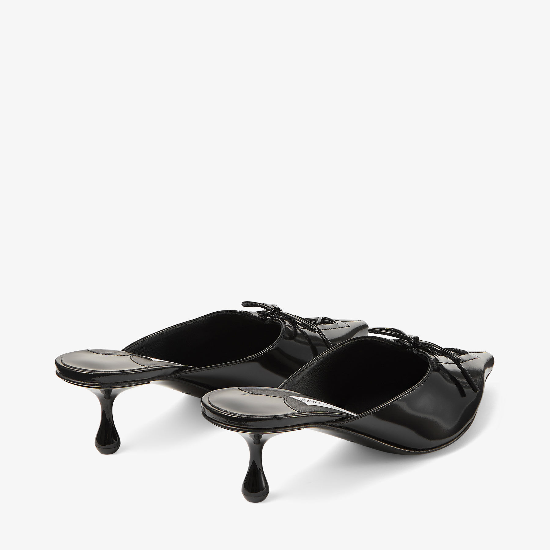 Scarlett Mule 50 | Black Soft Spazzolato Leather Mules | JIMMY CHOO