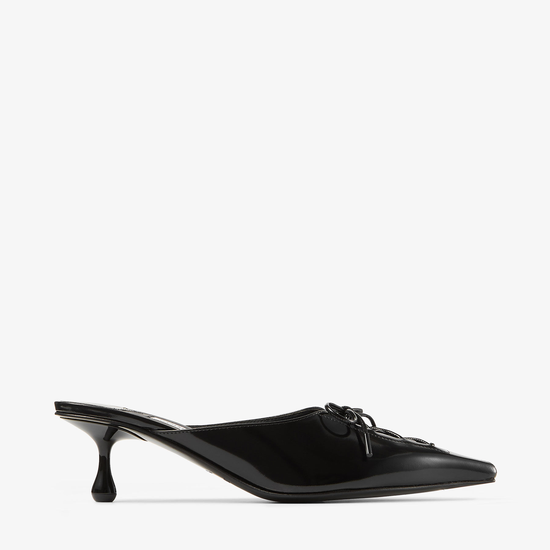 Scarlett Mule 50 | Black Soft Spazzolato Leather Mules | JIMMY CHOO