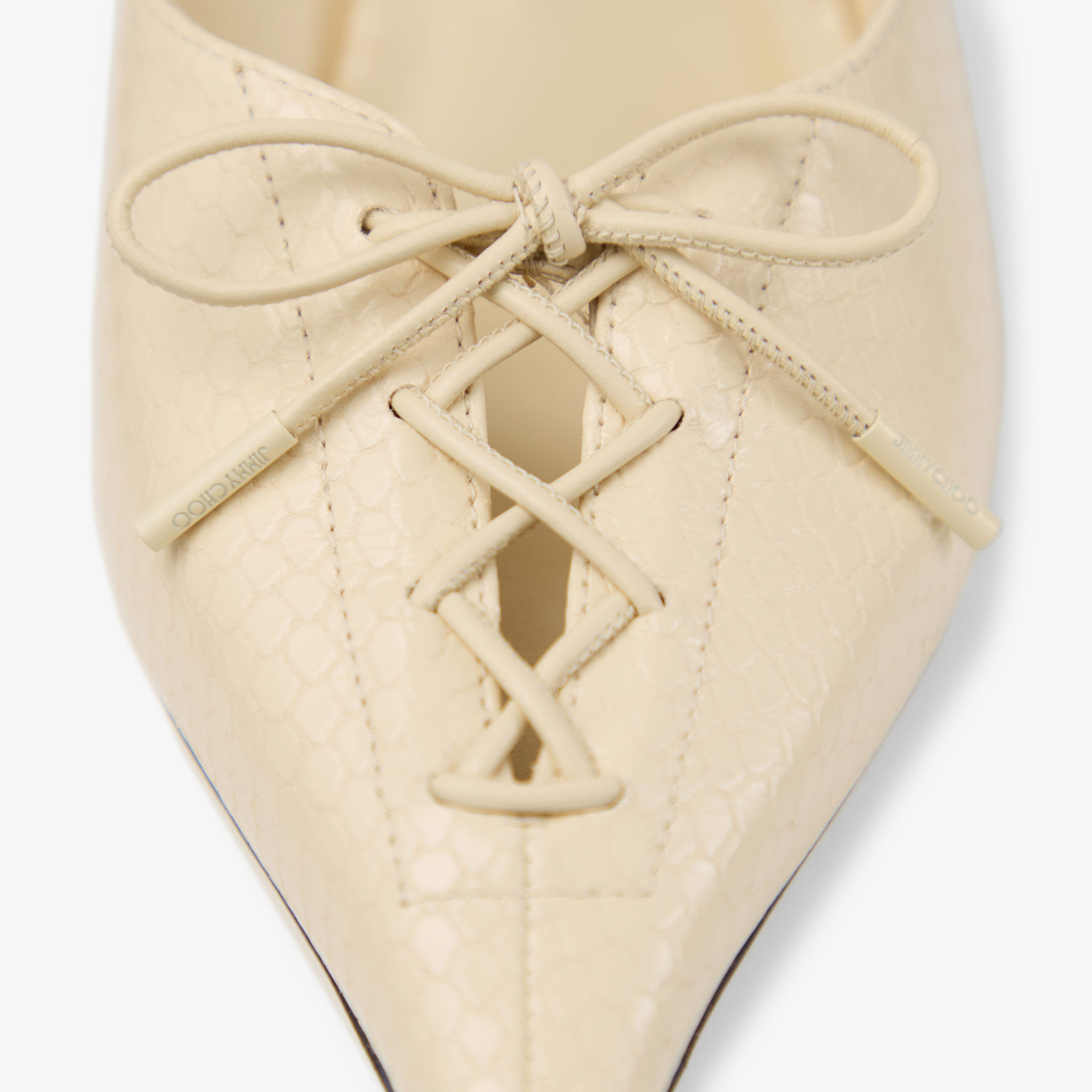 Scarlett Mule 50 |Buttermilk Elaphe Printed Leather Mule