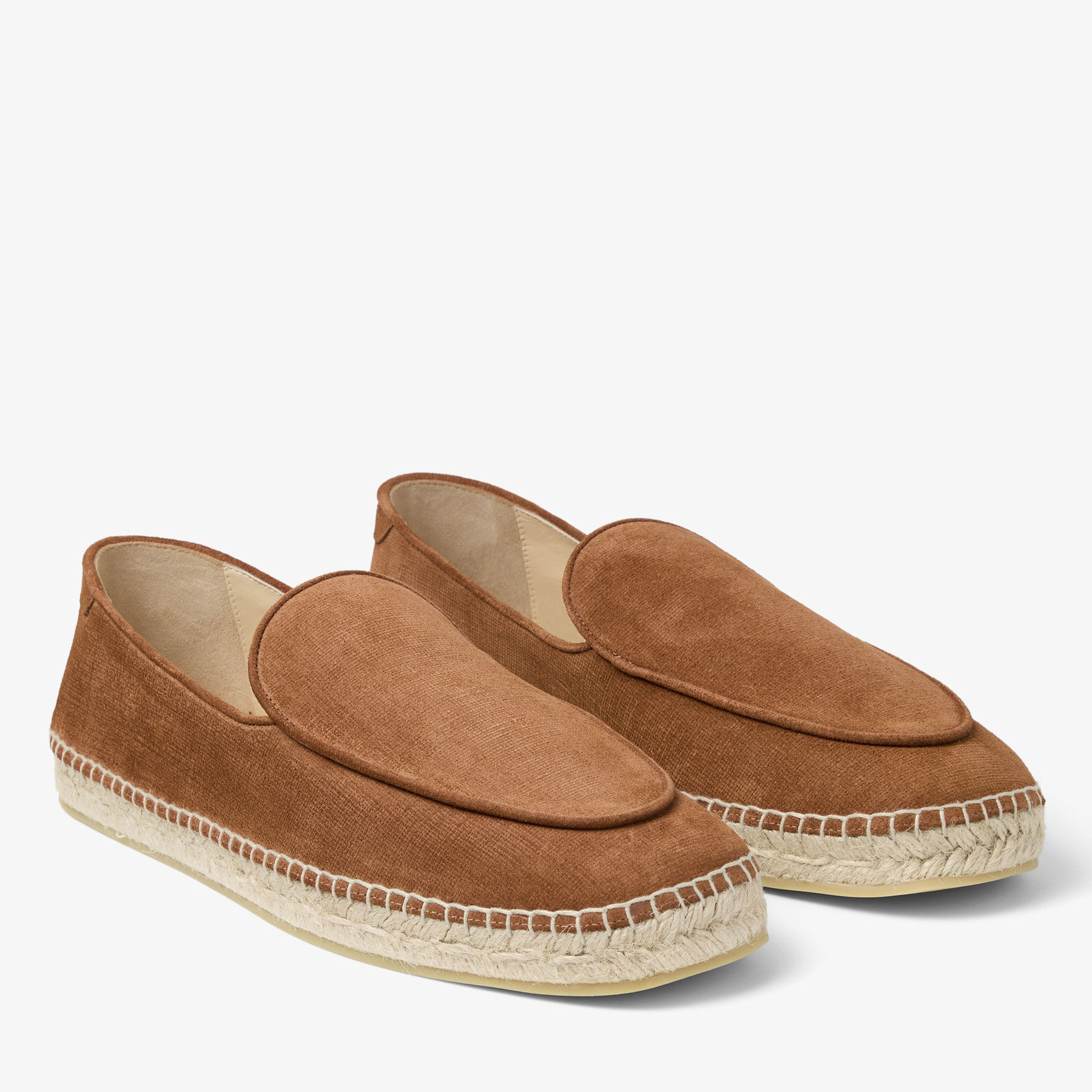 Vine Lace Up | Cigar Etched Velvet Suede Espadrilles | JIMMY CHOO