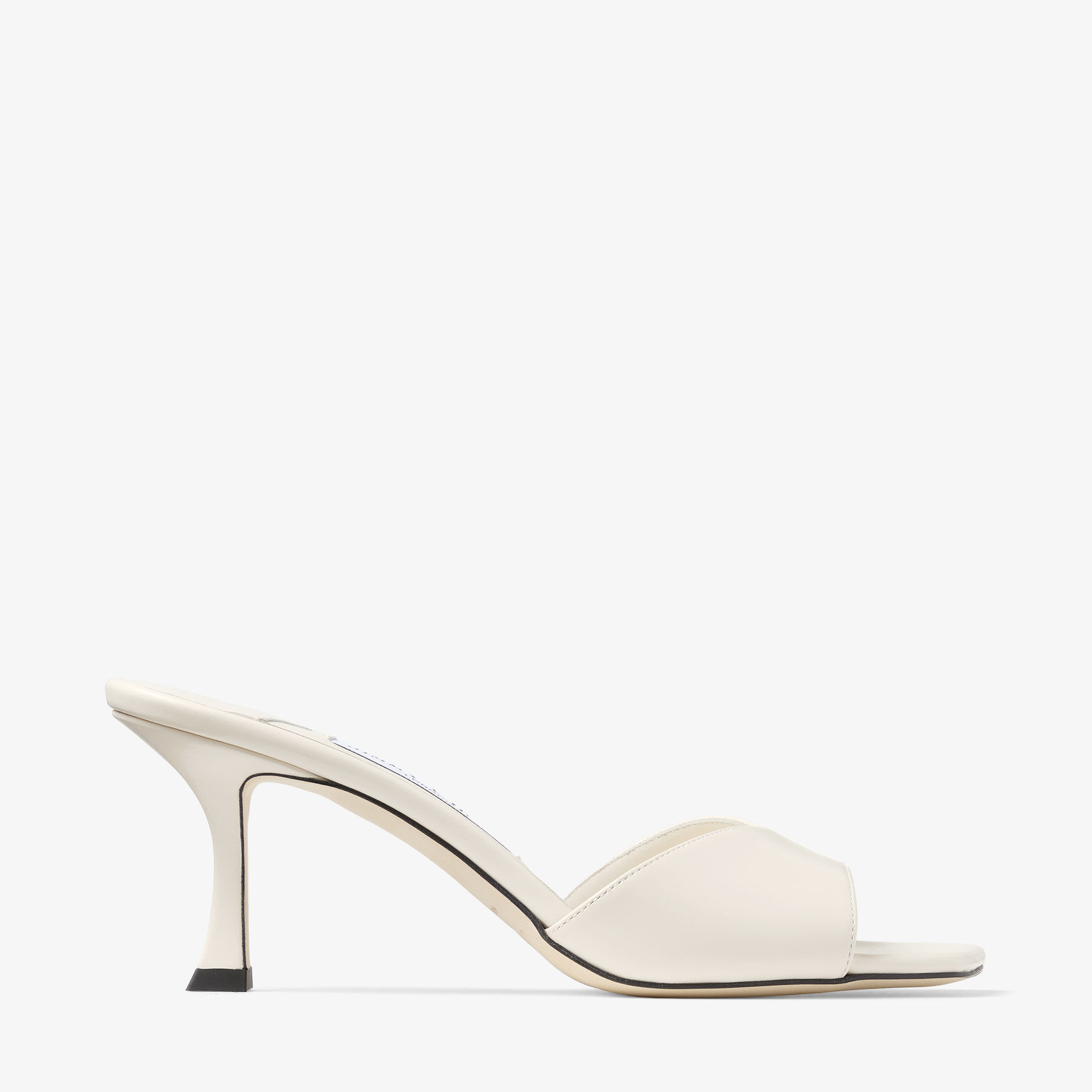 OFF WHITE SATIN ZIPTIE SANDAL サイズ38 Skye 70 | Latte Leather Sandals | JIMMY CHOO