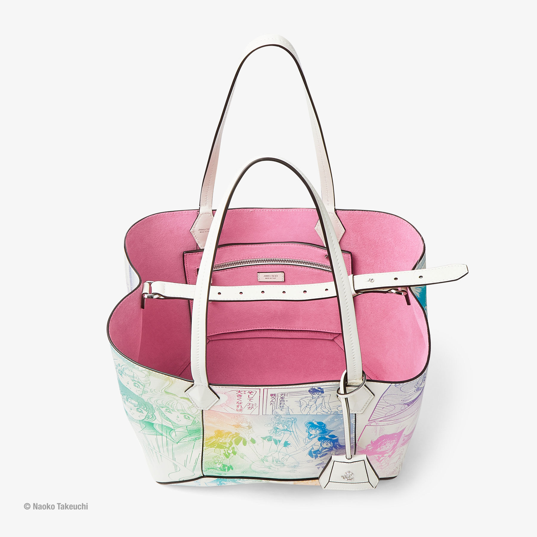 Sailor Guardians Diamond Tote/M | White Leather Tote | JIMMY