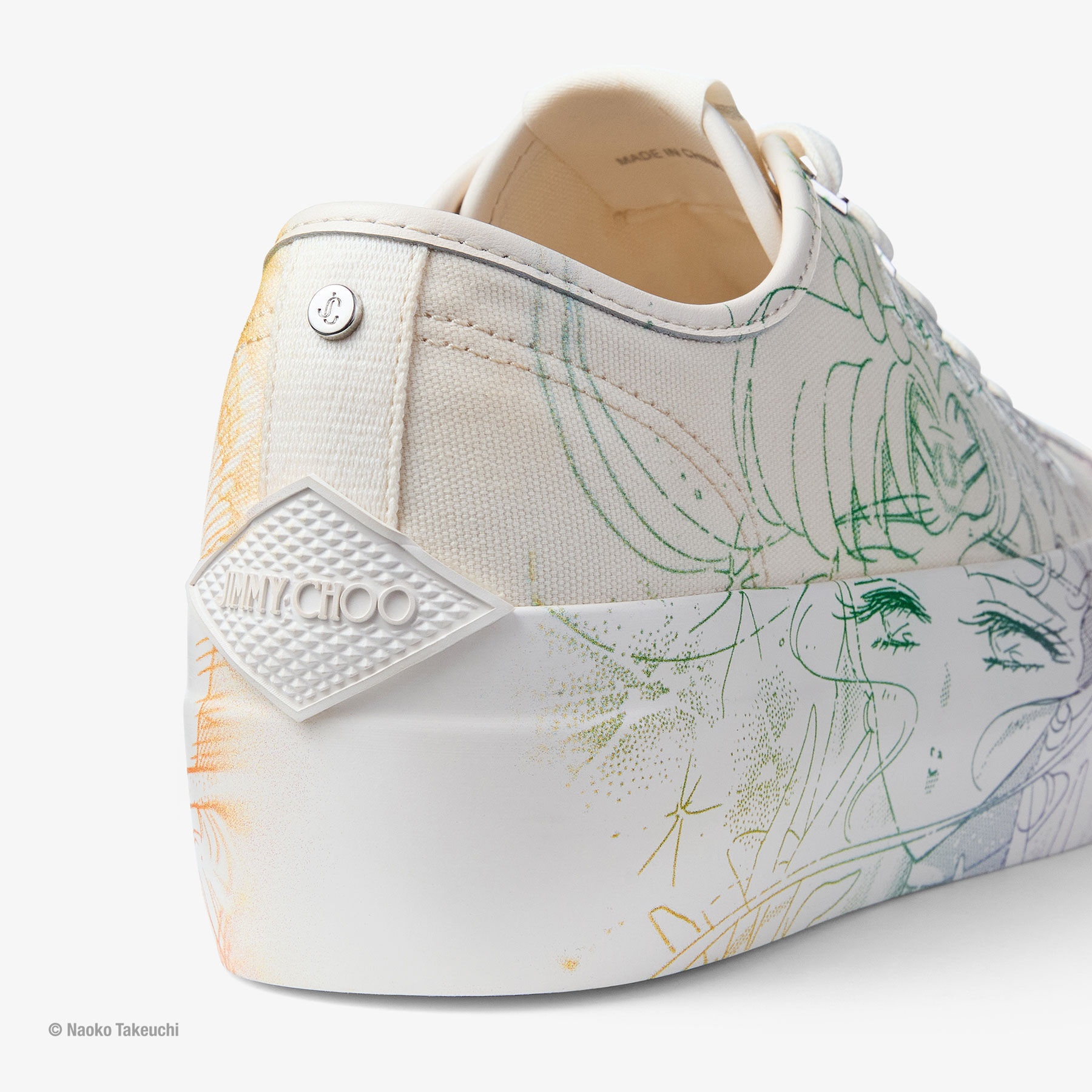 ジミーチュウ　セーラームーン Palma スニーカー　jimmy choo Sailor Guardians Palma Maxi/F | White Canvas Trainer | JIMMY