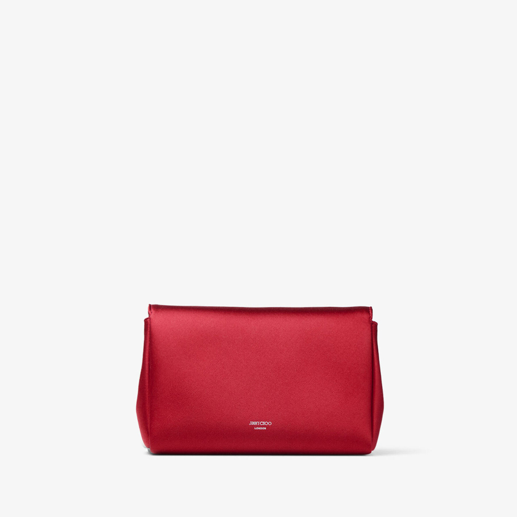 Soft Bow Mini Bag | Ruby Red Satin Mini Bag with Crystal Bow