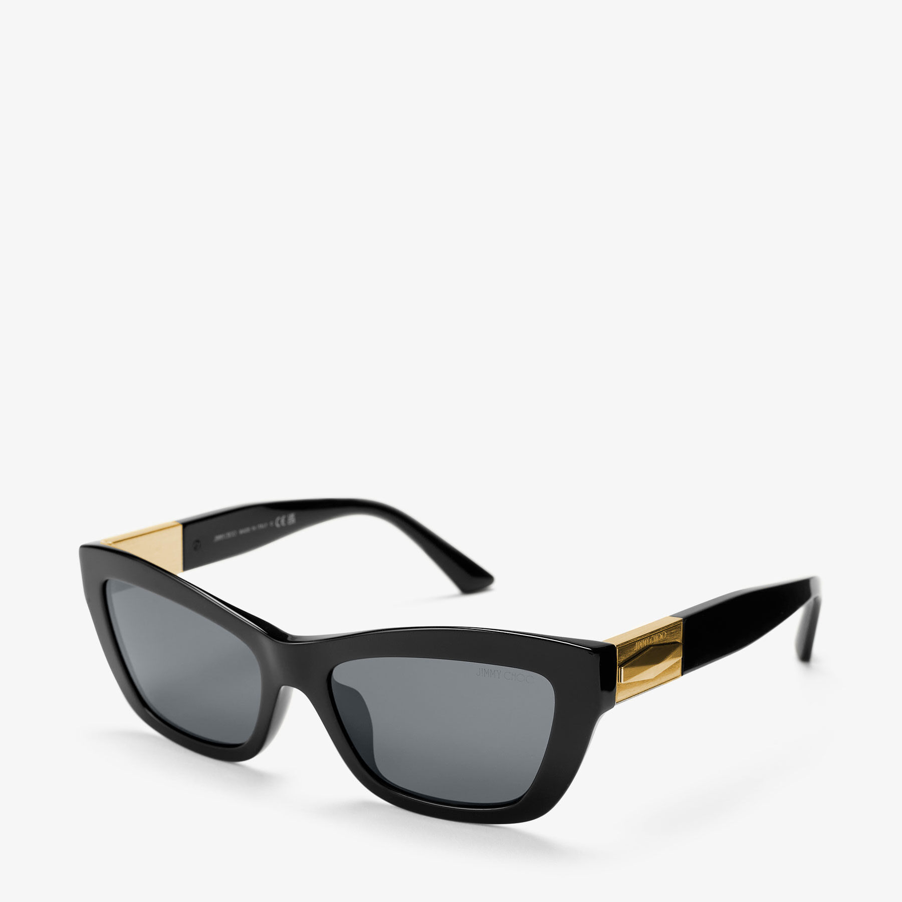 Solene | Black Havana Cat Eye Sunglasses | Jimmy Choo