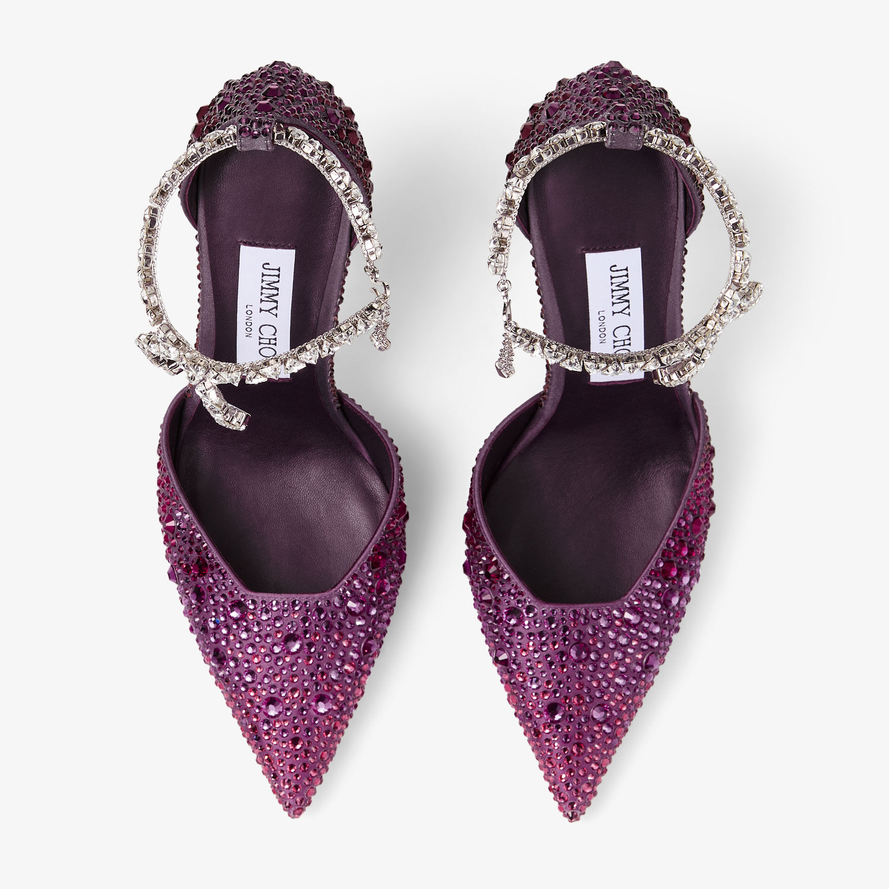 Stevie 100 | Winter Bloom and Violet Orchid Mix Satin Pumps with