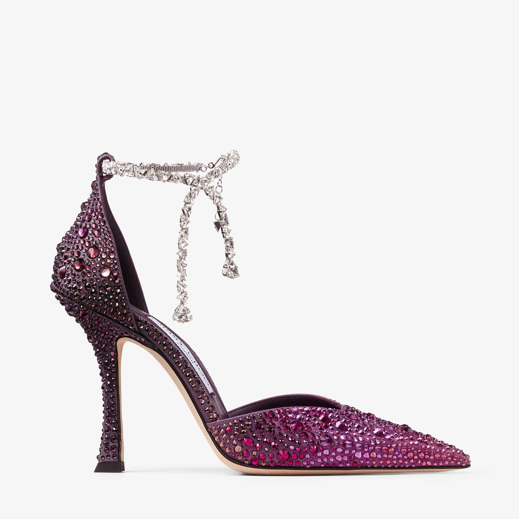 Stevie 100 | Winter Bloom and Violet Orchid Mix Satin Pumps with