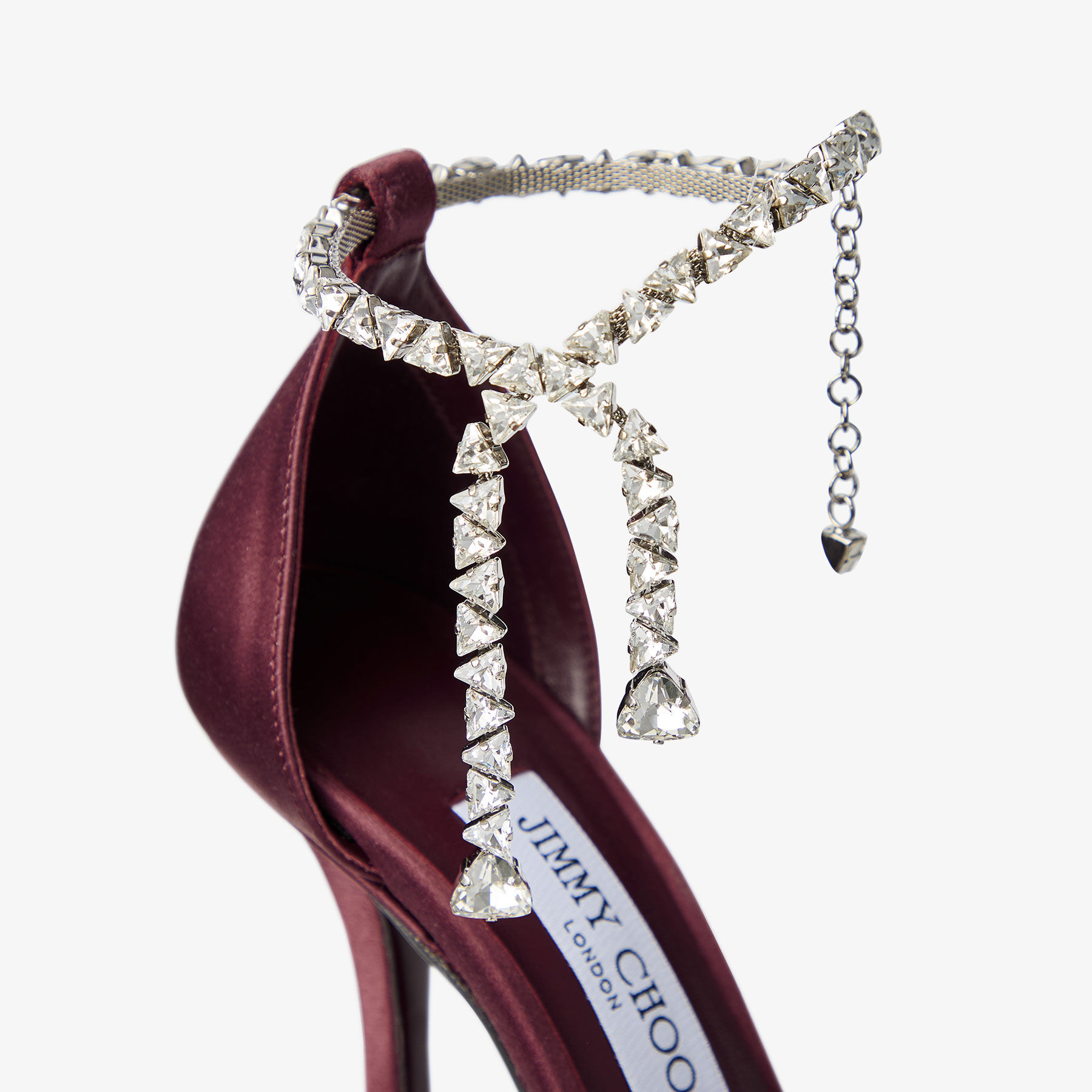 Stevie 100 | Deep Merlot Satin Pumps | JIMMY CHOO