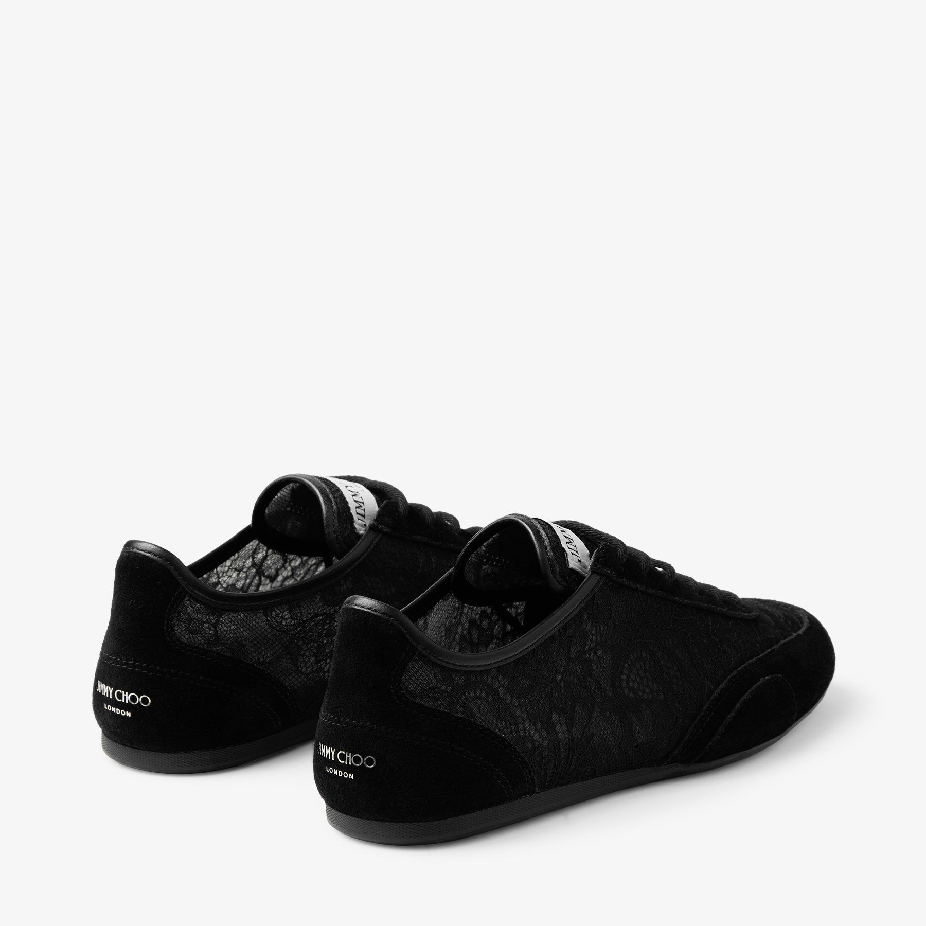 Sunny F | Black Leather Mix and Jimmy Choo Lace Low Top Trainers
