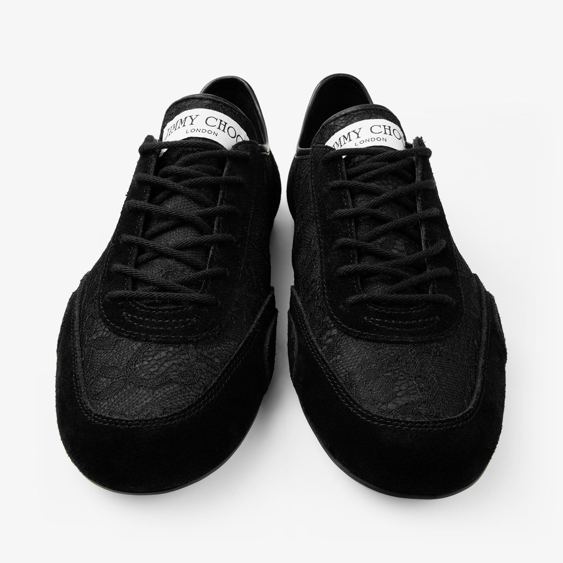 JIMMY CHOO ブラック スエード スニーカー39 Diamond Maxi/M |Black Nappa Leather Trainer| JIMMY CHOO