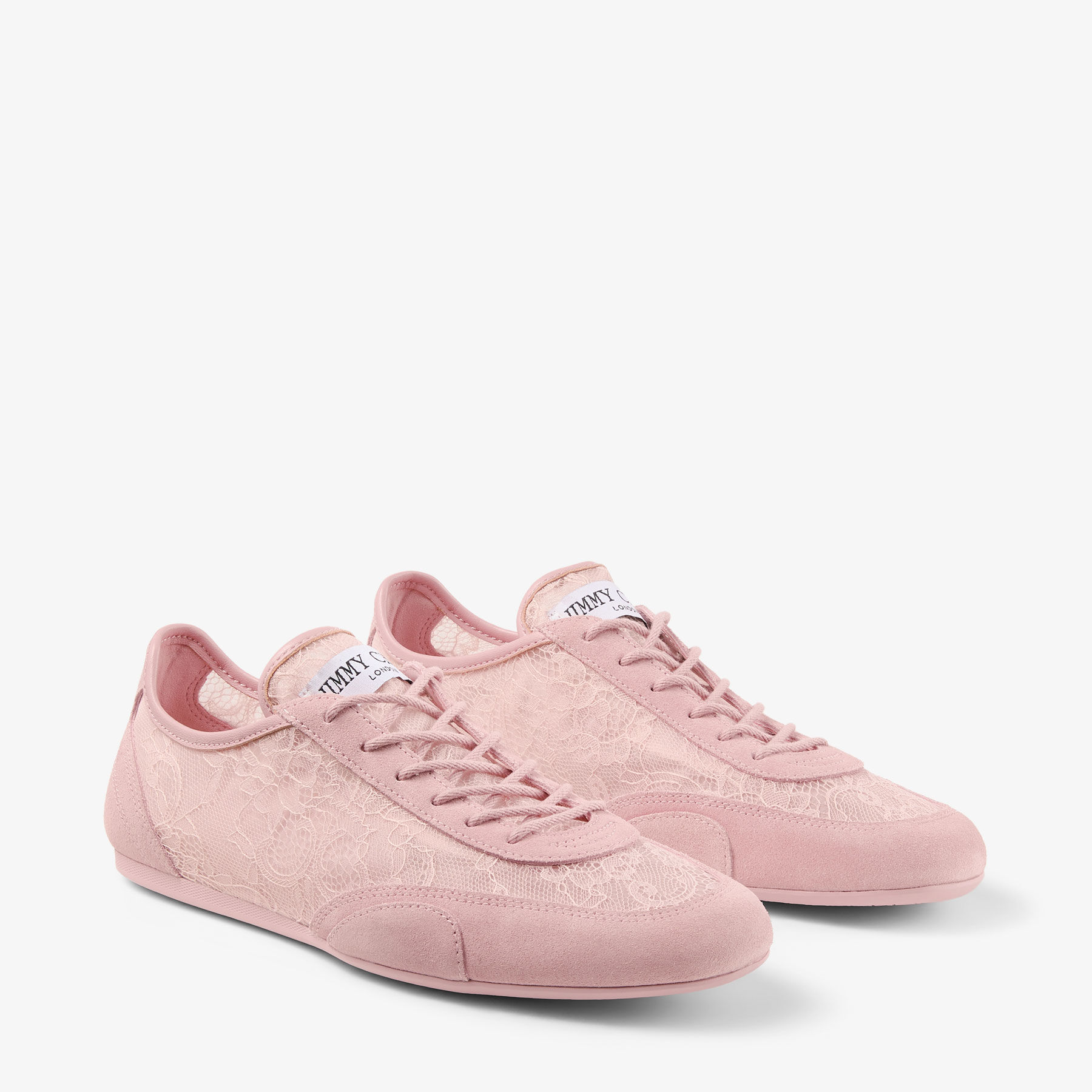 Sunny F | Rose Leather Mix and Jimmy Choo Lace Low Top Trainers