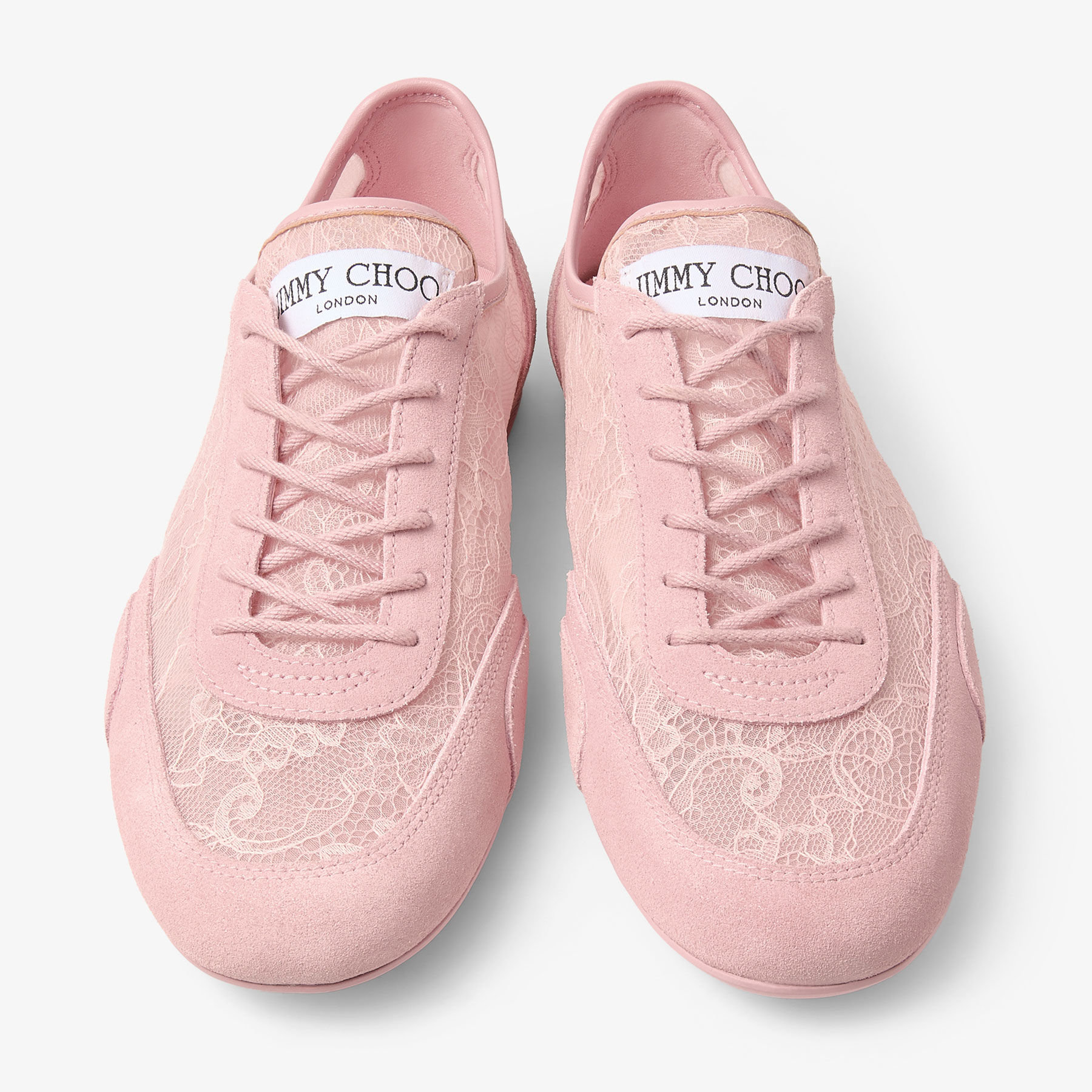 Sunny F | Rose Leather Mix and Jimmy Choo Lace Low Top Trainers