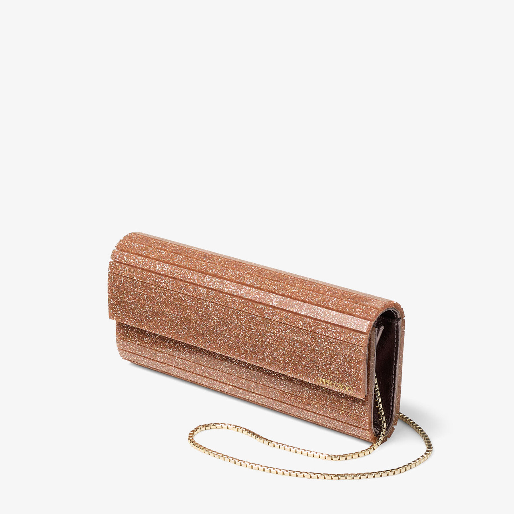Sweetie | Rose Fine Glitter Acrylic Clutch Bag | JIMMY CHOO